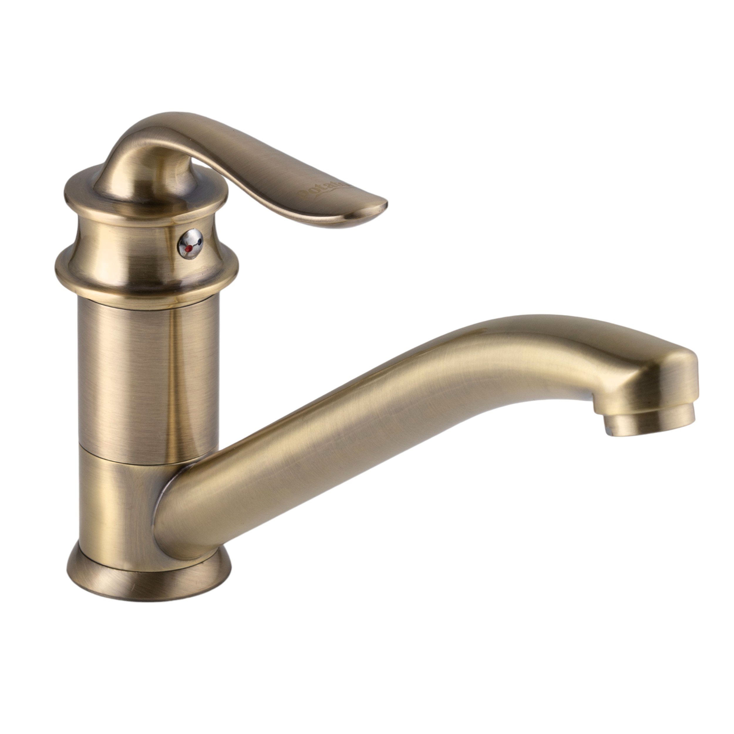 Изображение товара Смеситель для раковины Potato P49219-2 однорычажный цвет глянцевый бронза