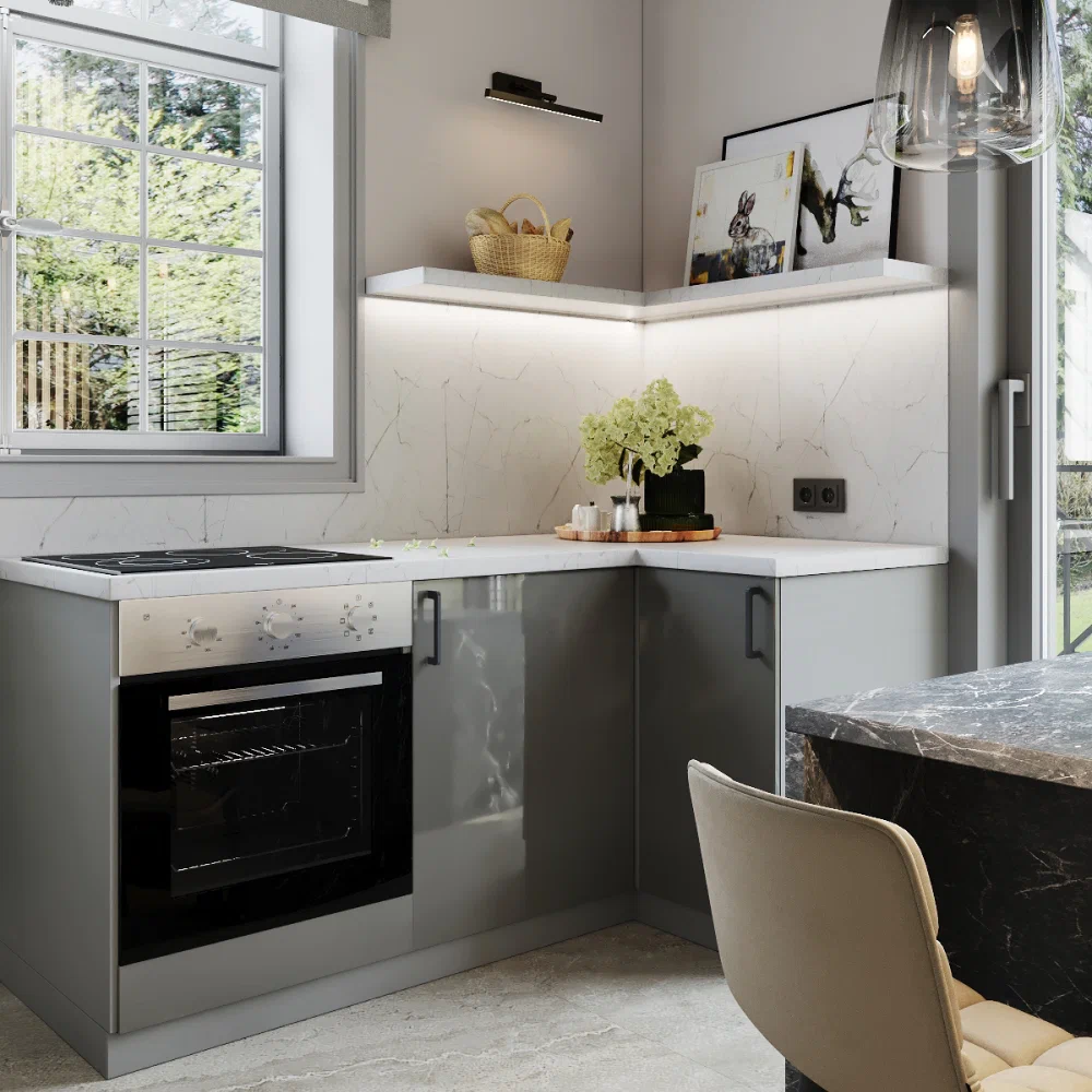 Изображение товара Стеновая панель Alternative 1200х600х6 Кристалл белый для кухни