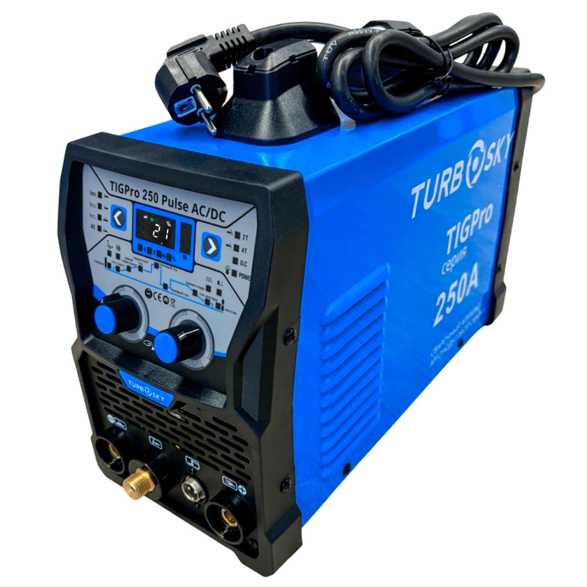 Изображение товара Сварочный аппарат инверторный Turbosky TIGPro 250 Pulse AC/DC, 220 А, до 4