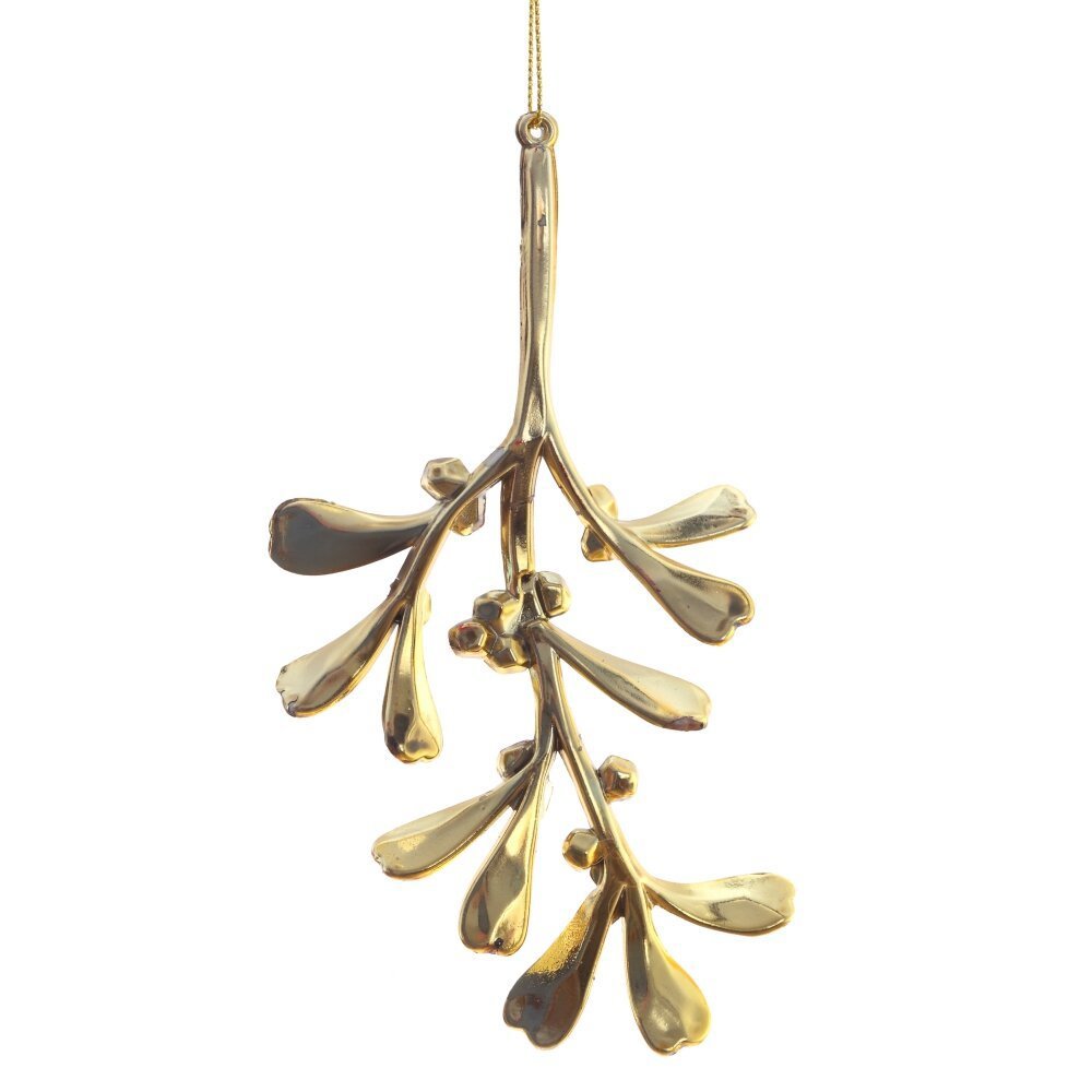 Изображение товара Елочная игрушка Веточка 17 см жёлтый золотой новогоднее украшение