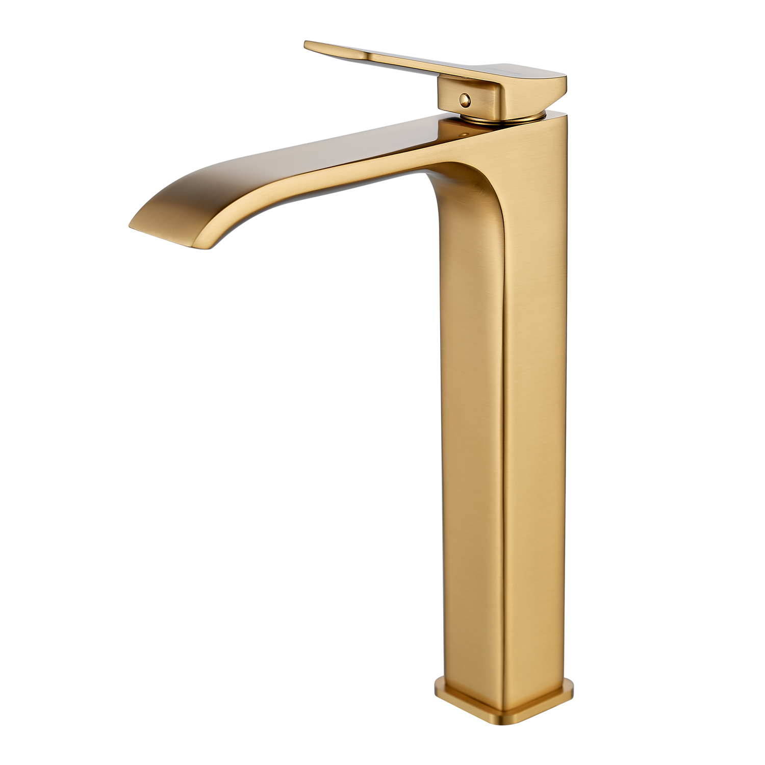 Изображение товара Смеситель для раковины высокий Shevanik S4011G цвет золотой сатин