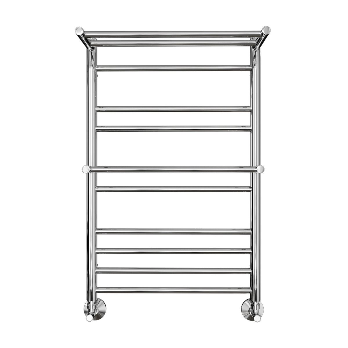 Изображение товара Полотенцесушитель водяной с полкой лестница Lemark Lm33810 53.2x80 см 3/4" нержавеющая сталь цвет серебро