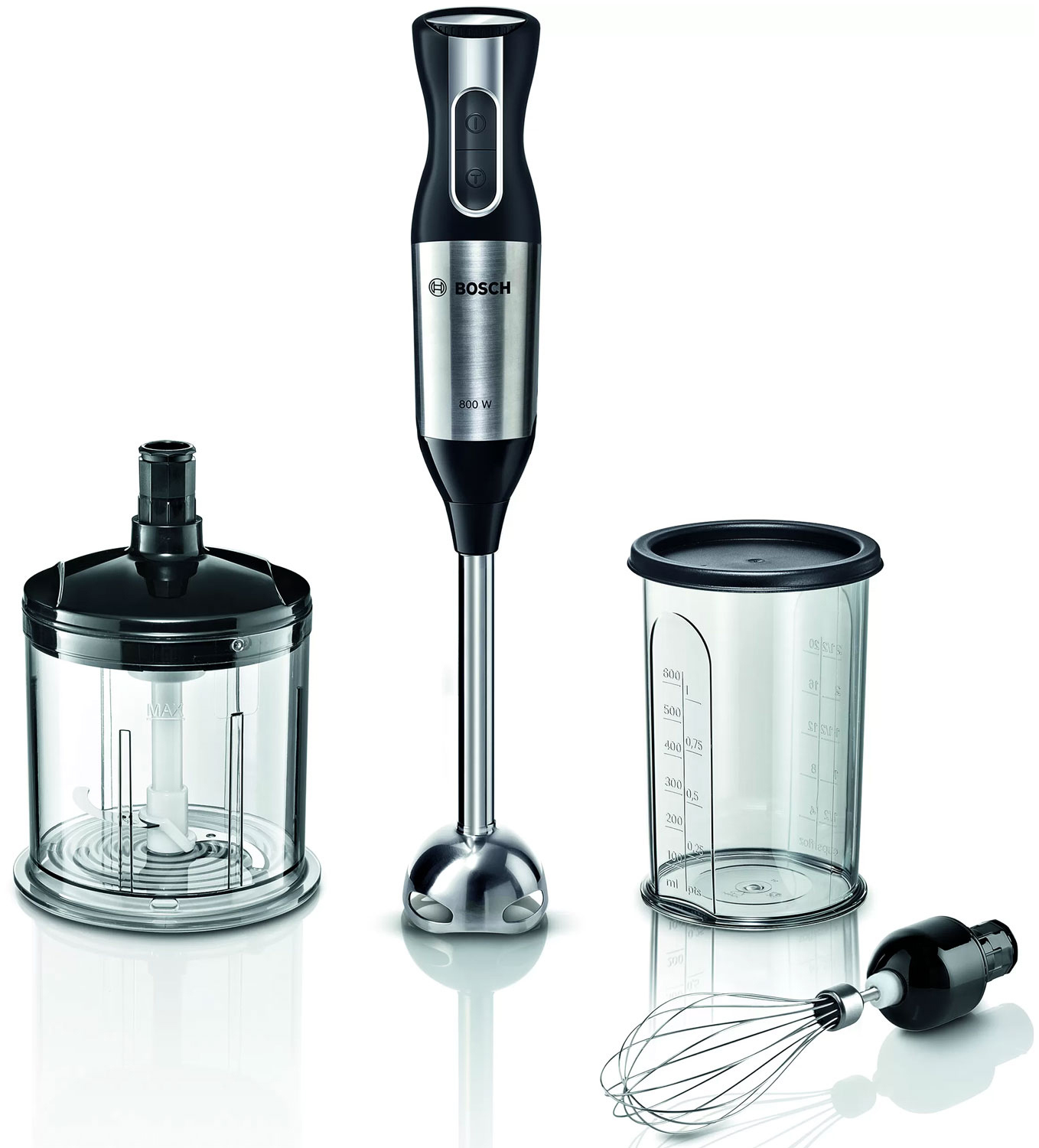 Изображение товара Погружной блендер Bosch ErgoMixx MS6CM4160 черный, нержавеющая сталь
