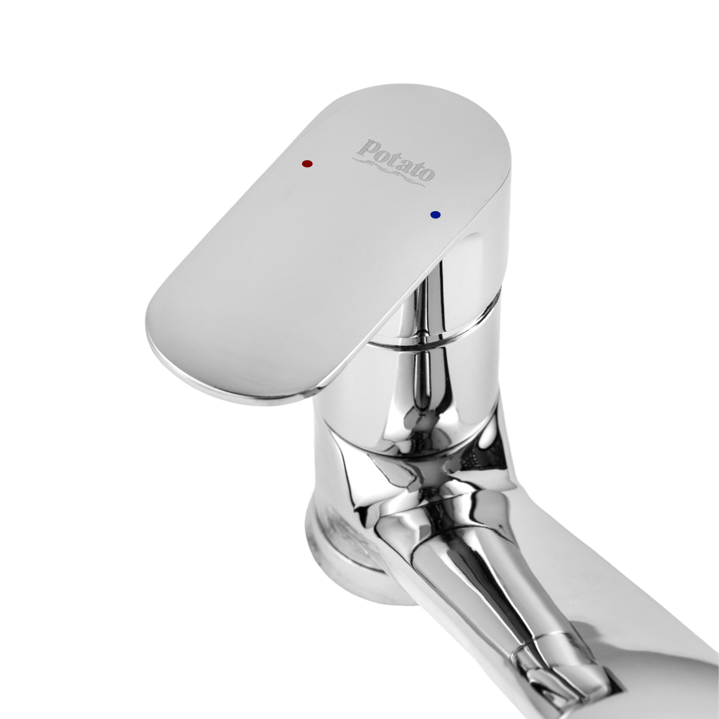 Изображение товара Смеситель для кухни Potato P42202 поворотный излив 14 см цвет хром