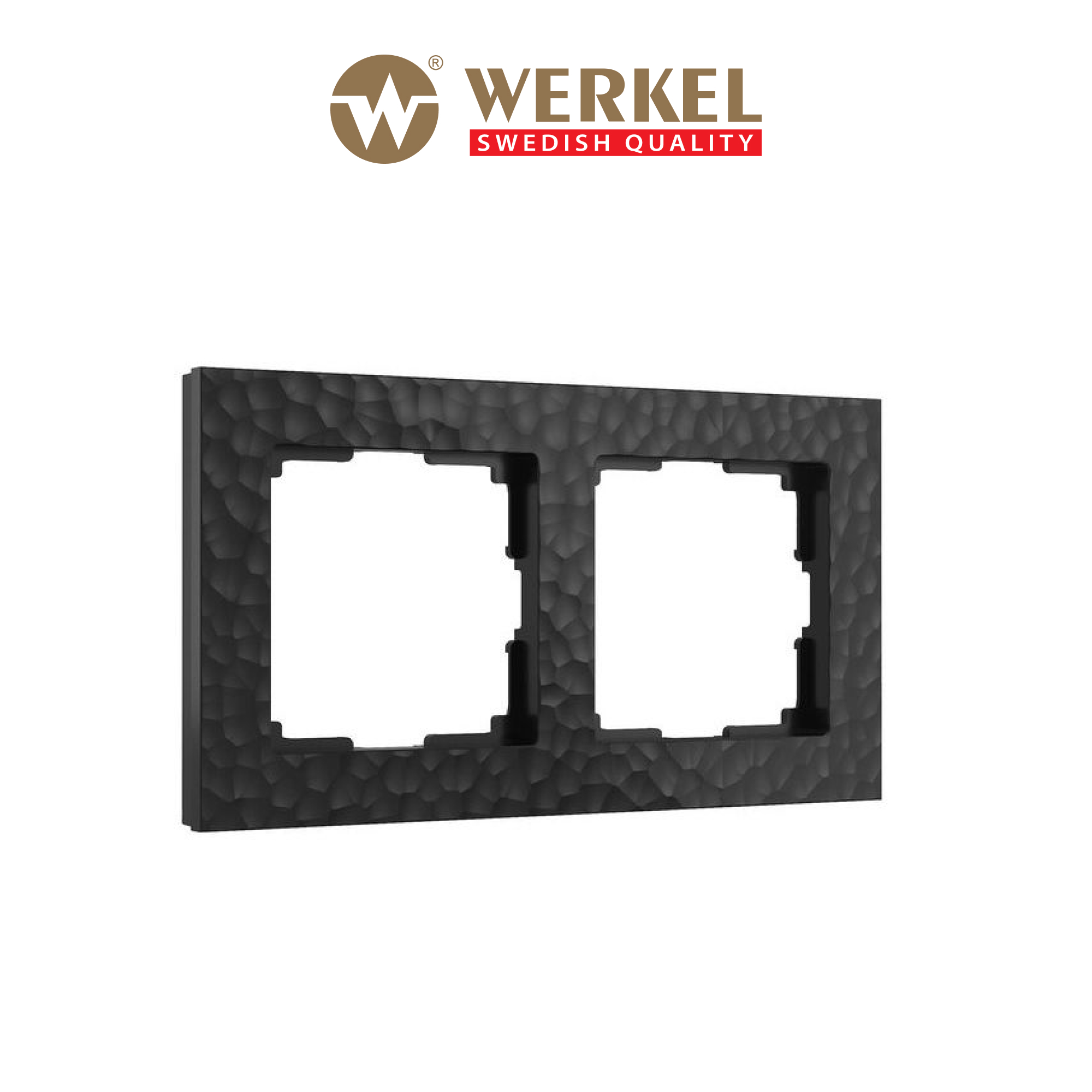 Изображение товара Рамка для розеток и выключателей Werkel Hammer 2 поста черный