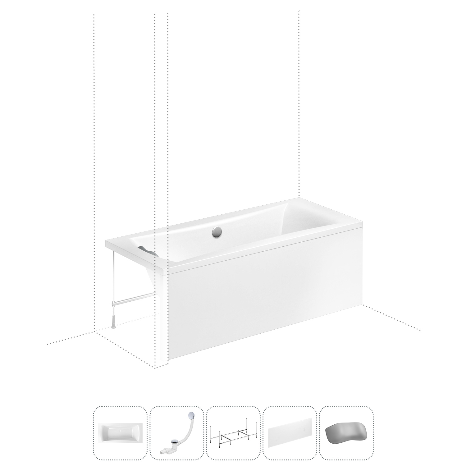 Изображение товара Прямоугольная ванна Lavinia boho Evan 202011620 акрил 190x90см