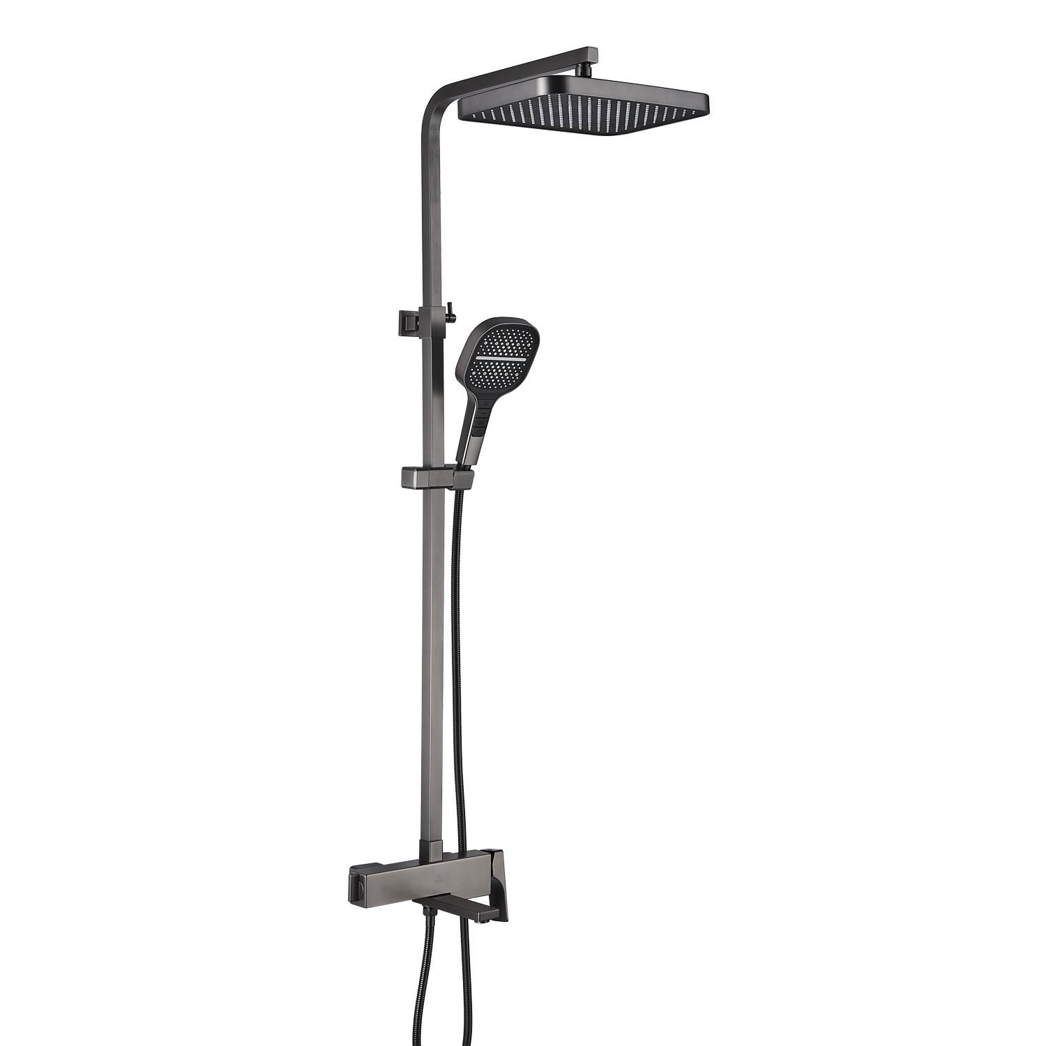 Изображение товара Душевая система ROSE R1056T однорычажный смеситель цвет оружейная сталь