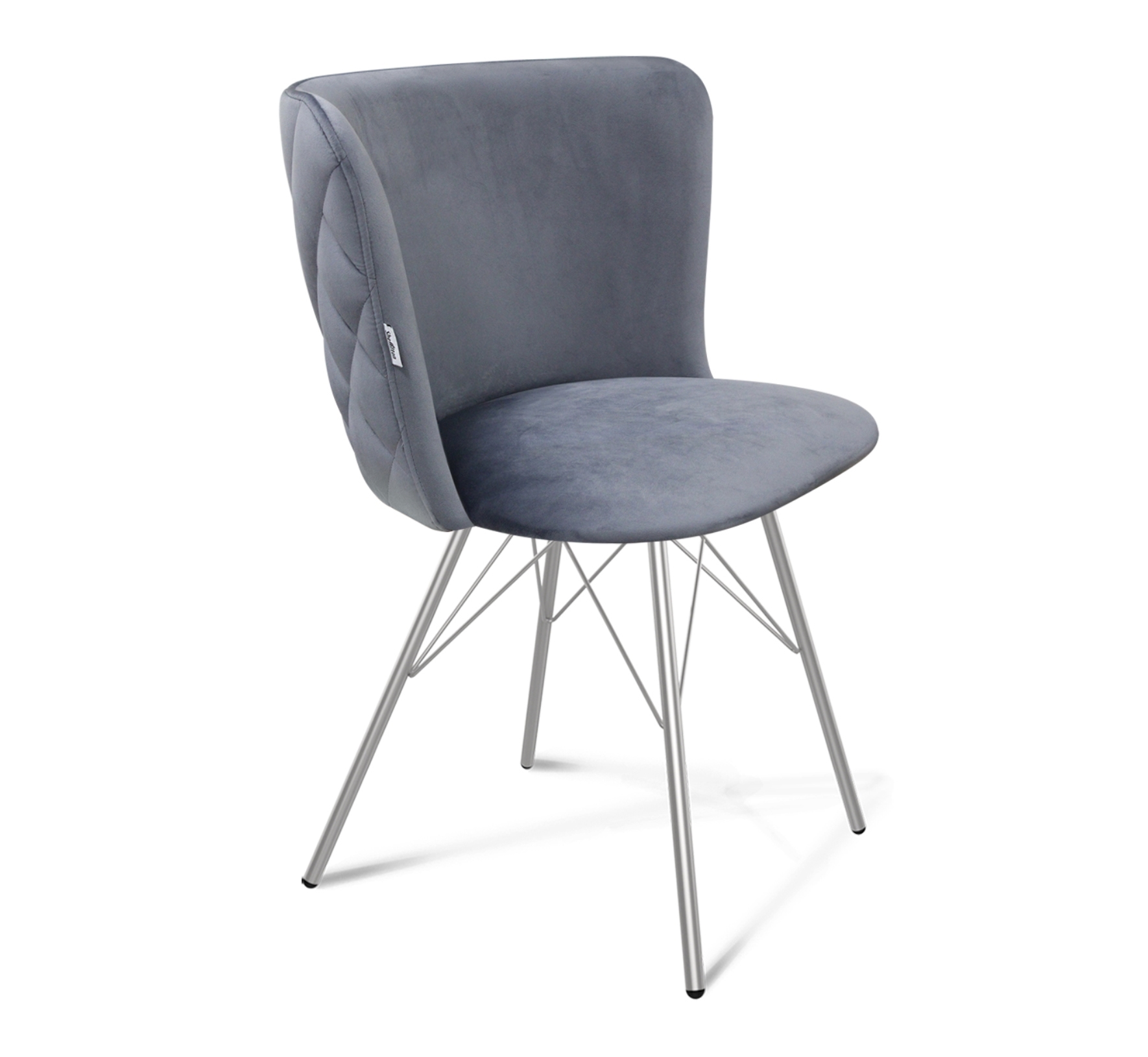 Изображение товара Стул Sheffilton 7225193701 60x83x46.5 см велюр цвет Серый