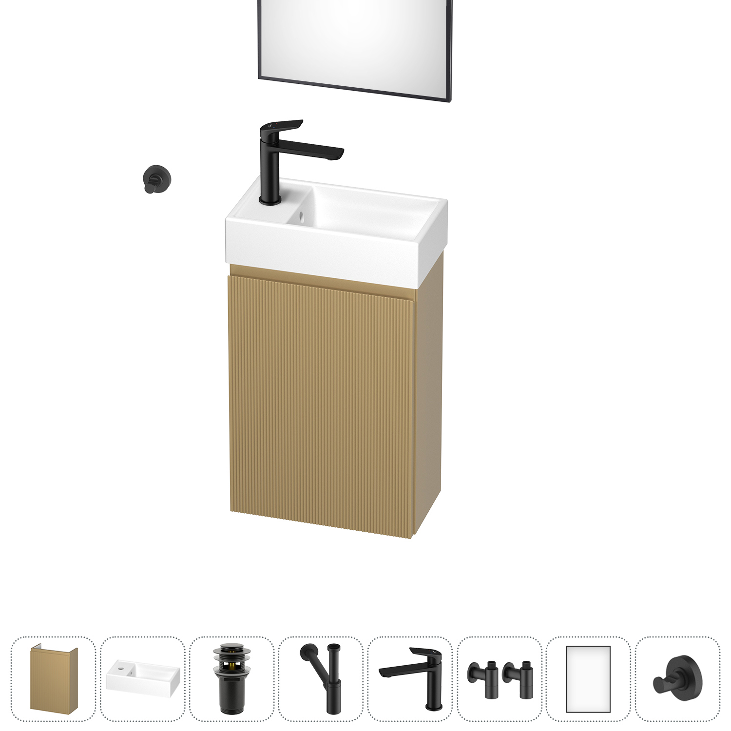 Изображение товара Тумба с раковиной подвесная Wellsee WC Area 20216938R для ванной