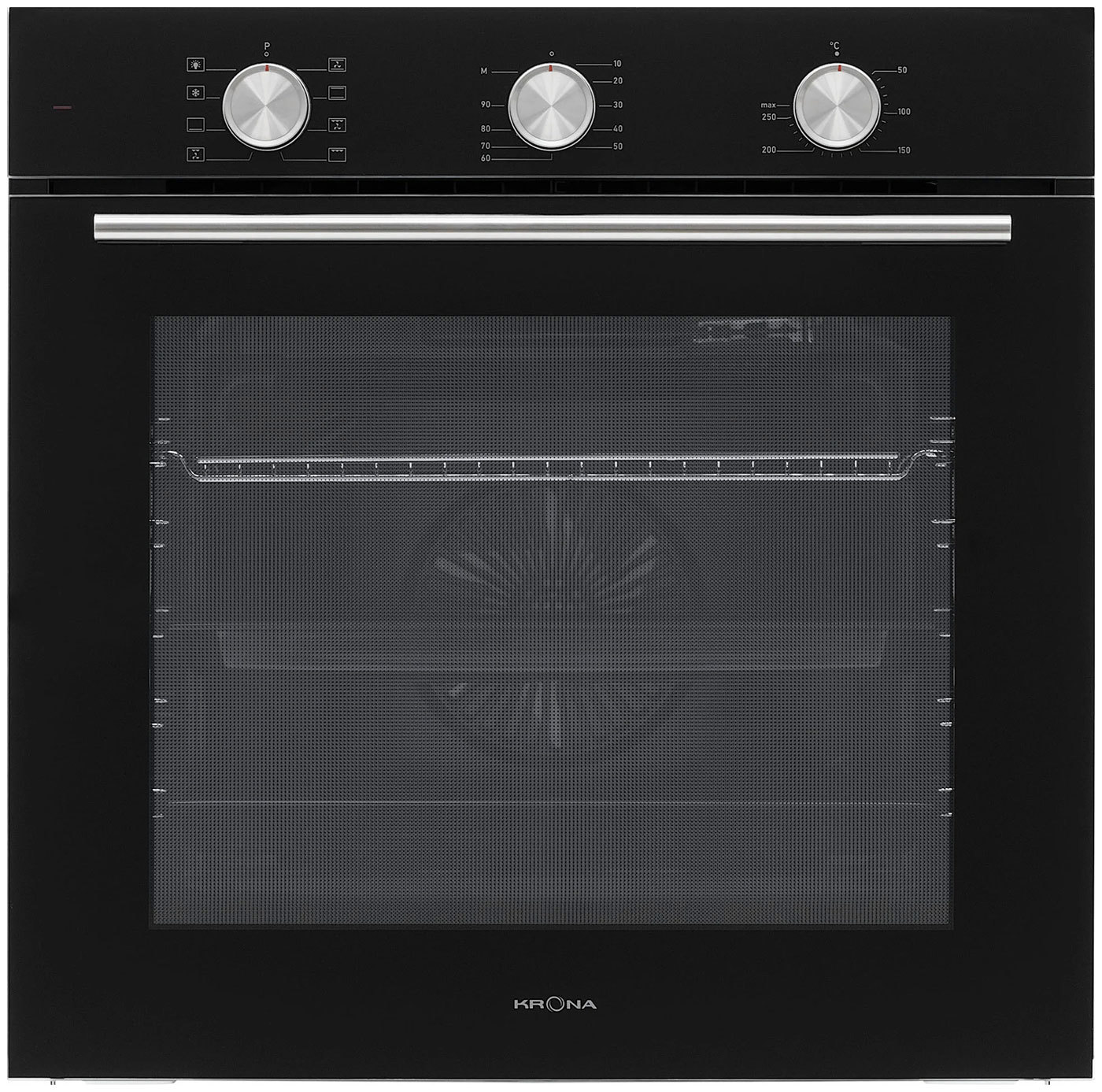 Изображение товара Встраиваемый духовой шкаф Krona Birne 60 Bl 59.50x59.50x56.70 см цвет черный