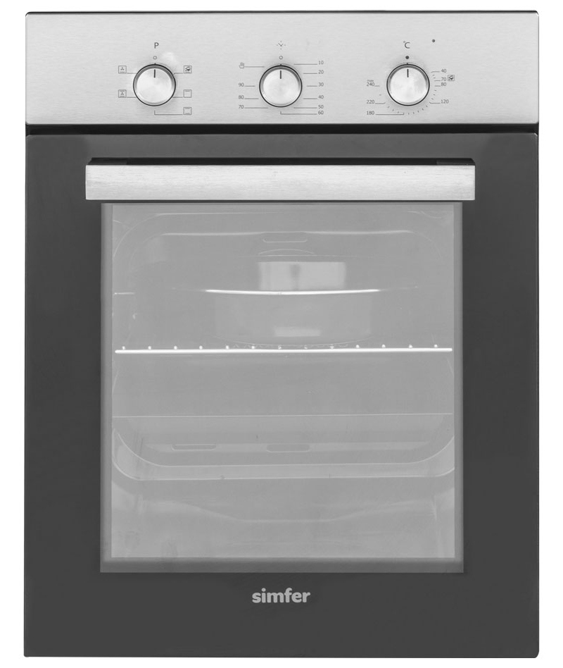 Изображение товара Встраиваемый духовой шкаф Simfer B4Em16016 45x59.50x61 см цвет нержавеющая сталь
