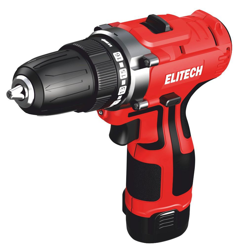 Изображение товара Аккумуляторная дрель-шуруповерт Elitech ДА 12Л2 12 В Li-Ion 2x2 Ач