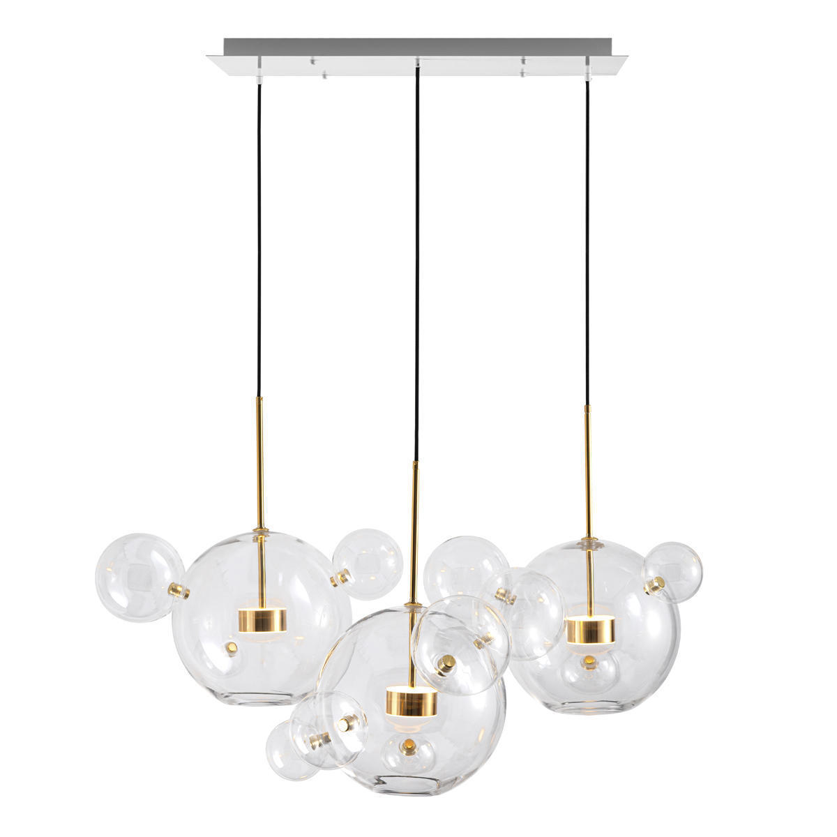 Изображение товара Светильник подвесной светодиодный Loft It Bolle 2027-s3 5.57 м² теплый белый (желтый) свет цвет белый/золото/прозрачный