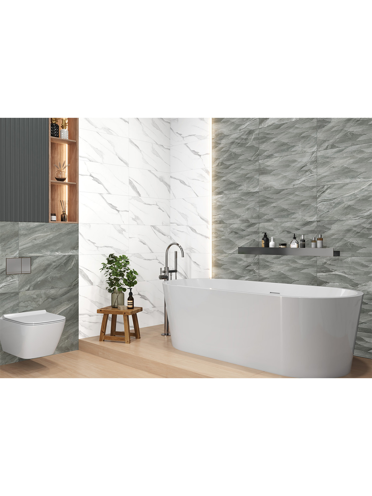 Изображение товара Настенная плитка New trend Way WT36WAY00 30x60см цвет белый