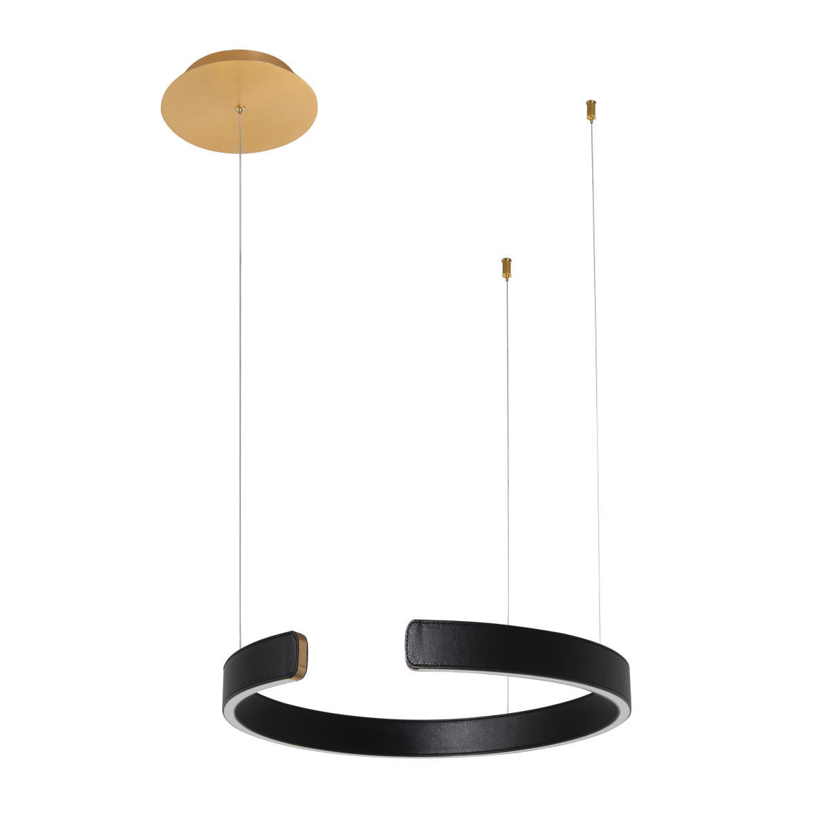 Изображение товара Светильник подвесной светодиодный Loft It Ring 10025-400 black 5.2 м² теплый белый (желтый) свет цвет золото/черный