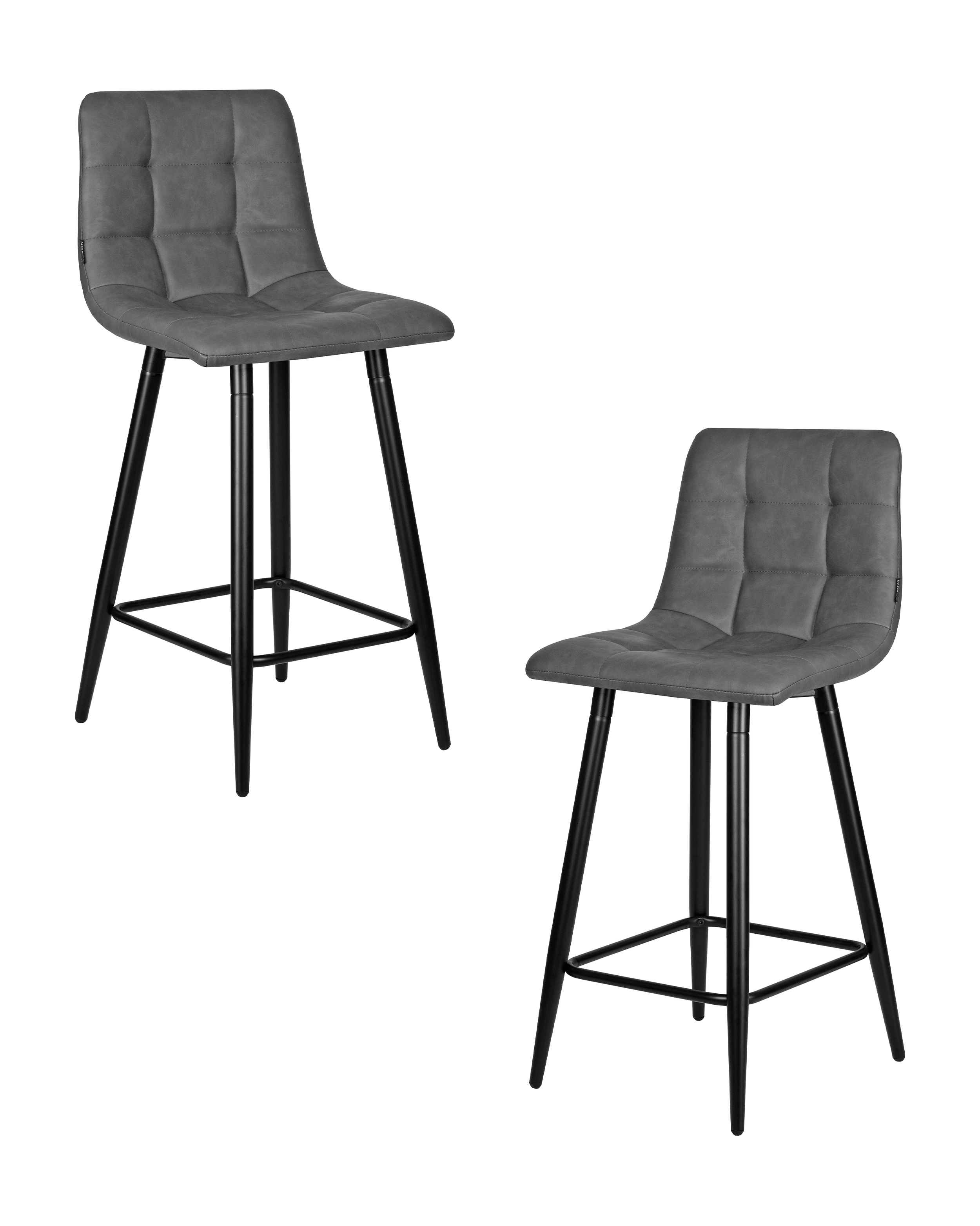 Изображение товара Комплект 2 стульев Dobrin Olivia полубарных серых домашний и коммерческий дизайн