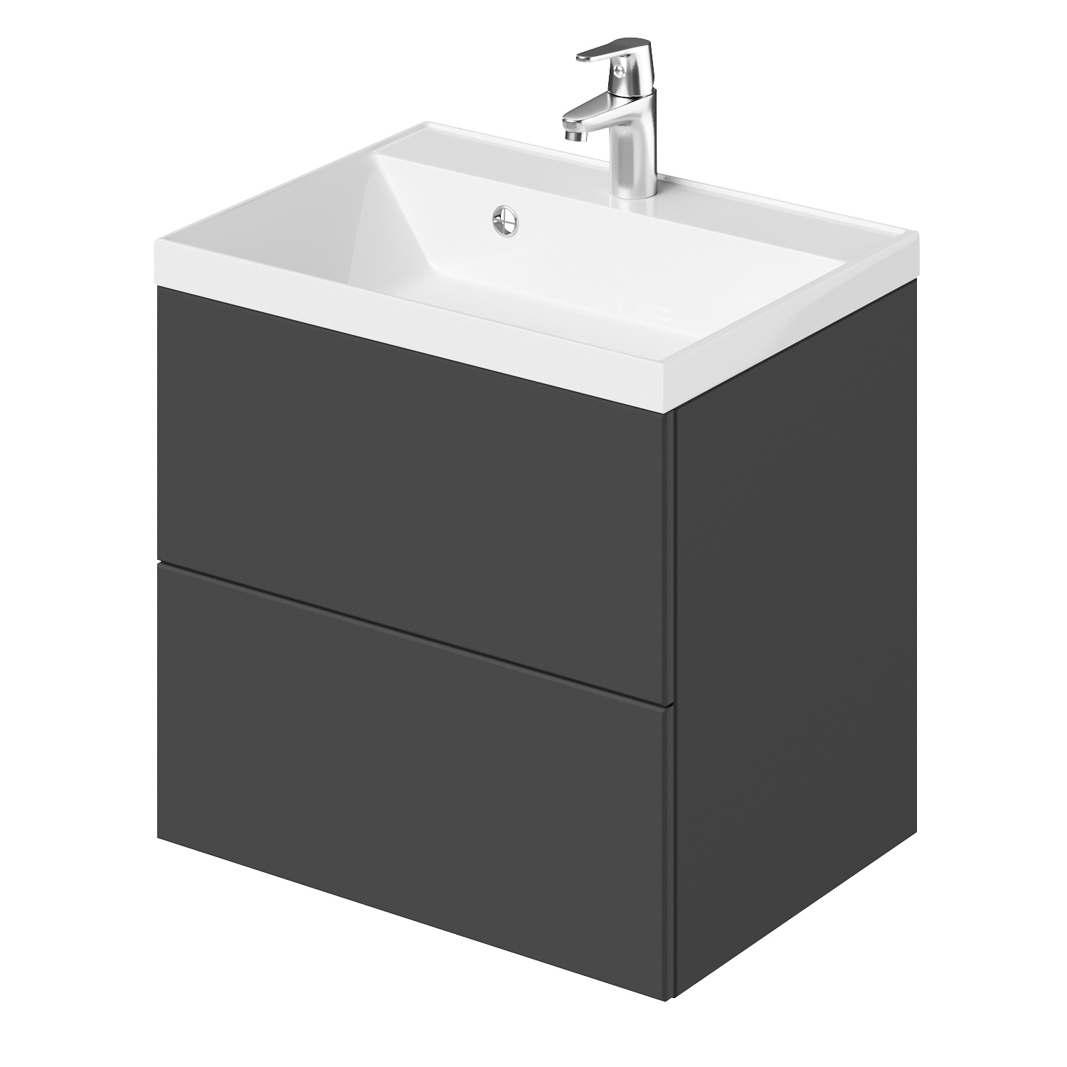 Изображение товара Тумба под раковину подвесная Итана Icon 4657792952732 59.6см цвет графит