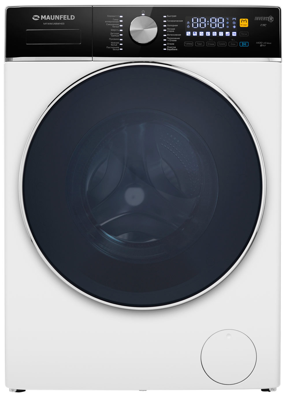 Изображение товара Стиральная машина Maunfeld Mfwm148wh03 8 кг 16 программ белая