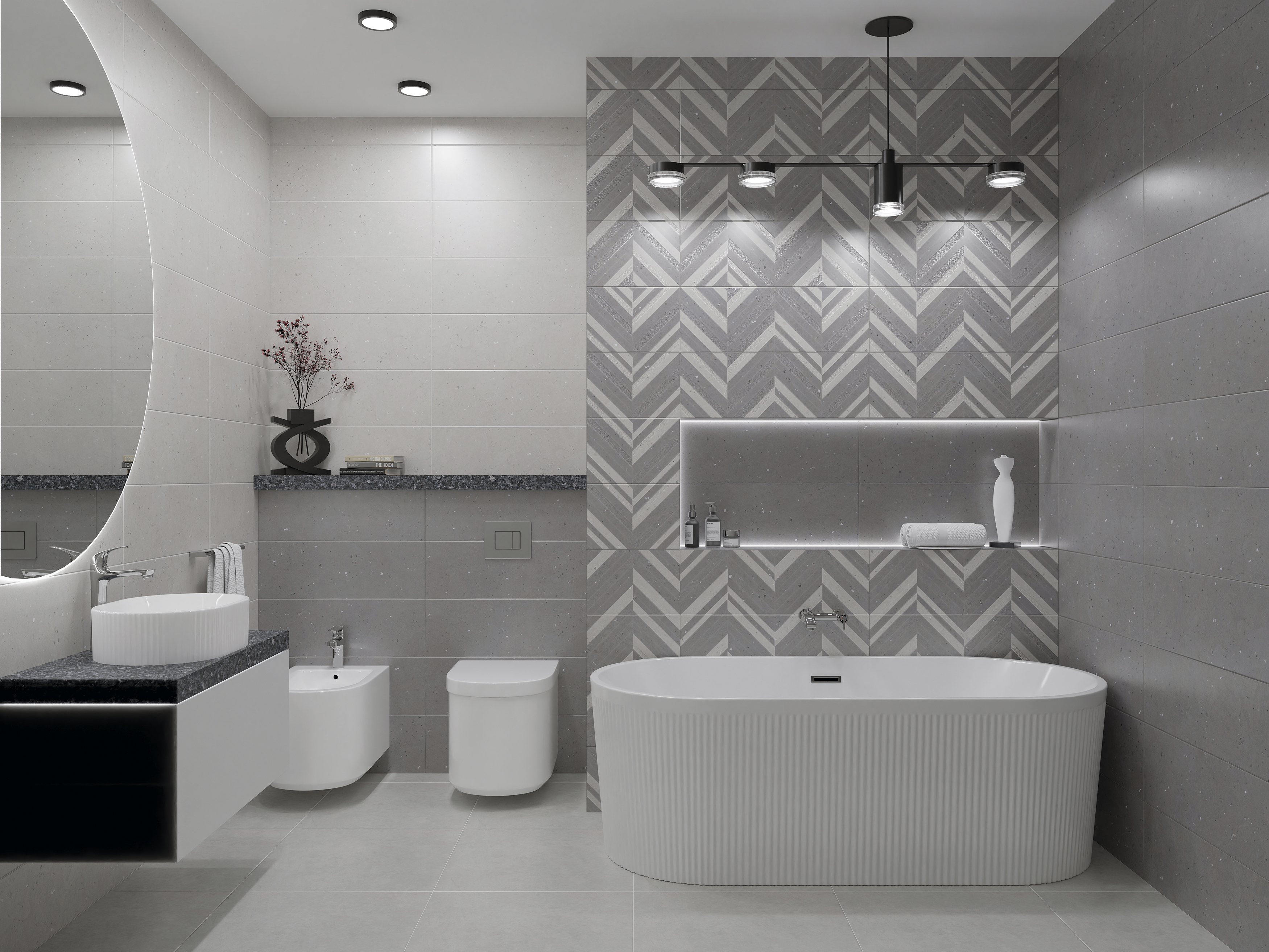 Изображение товара Настенная плитка Limestone 24.2x70 см светло-серая Eletto Ceramica