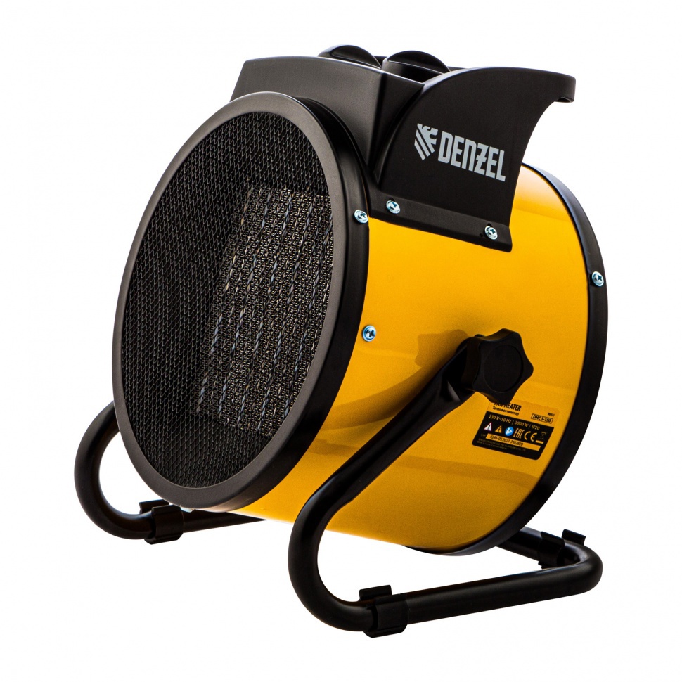 Изображение товара Электрическая тепловая пушка Denzel DHC 3-150 3000 Вт для обогрева и сушки помещений