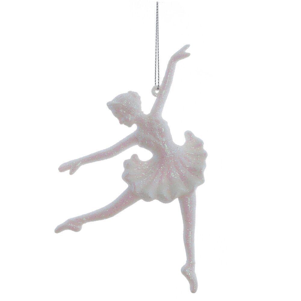 Изображение товара Елочная игрушка балерина 15 см белая декоративное украшение для елки