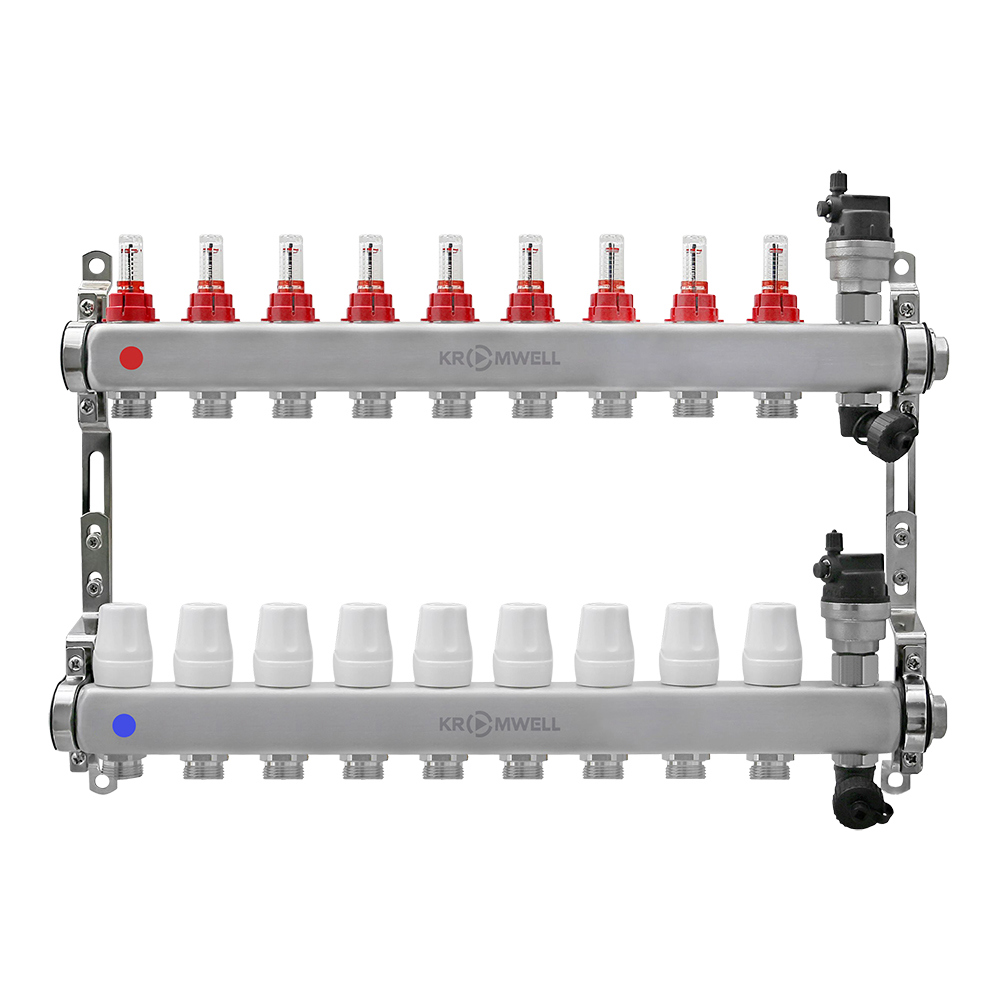 Изображение товара Коллекторная группа с расходомерами KW.SM60 1x3/4 евроконус нержавеющая сталь от Kromwell