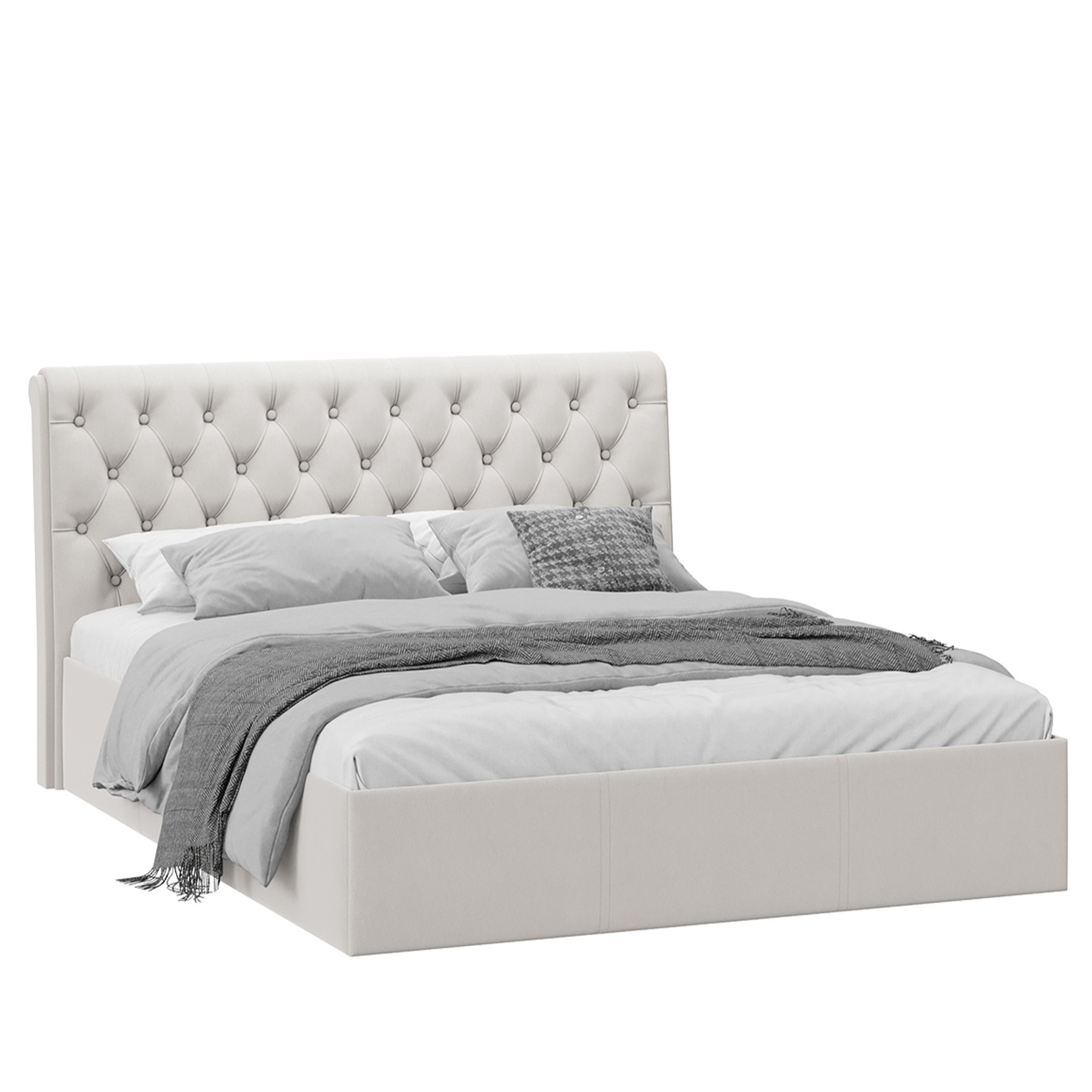 Изображение товара Кровать Трия 216787 173 x 104 x 218 см ЛДСП цвет велюр бежевый