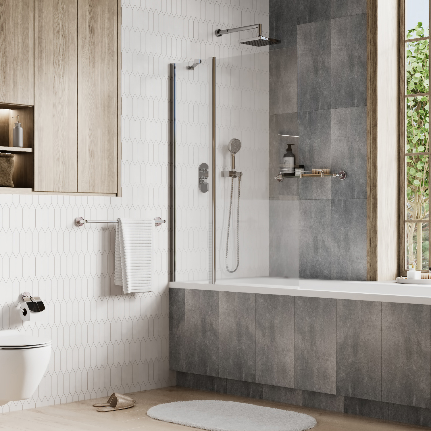 Изображение товара Ширма на ванну WasserKRAFT Berkel 48P02-110 140 см