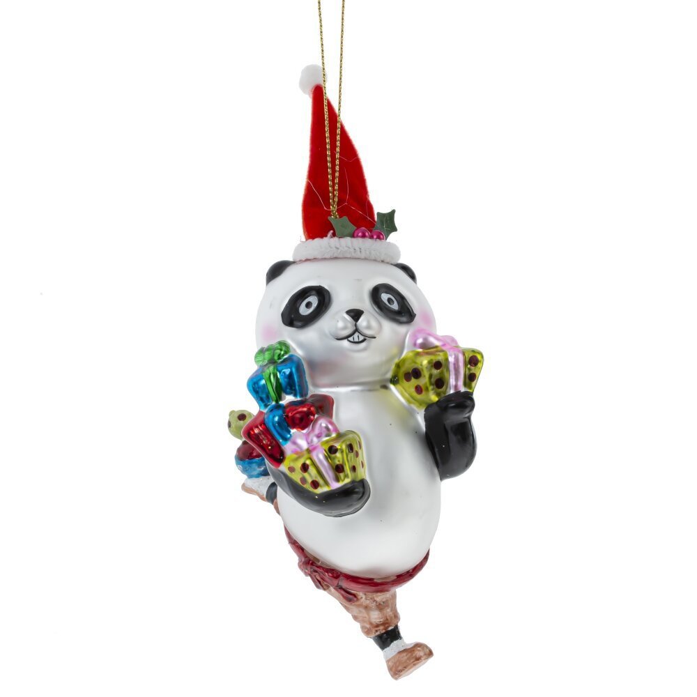 Изображение товара Разноцветная елочная игрушка 17 см в форме животного из стекла для новогоднего декора