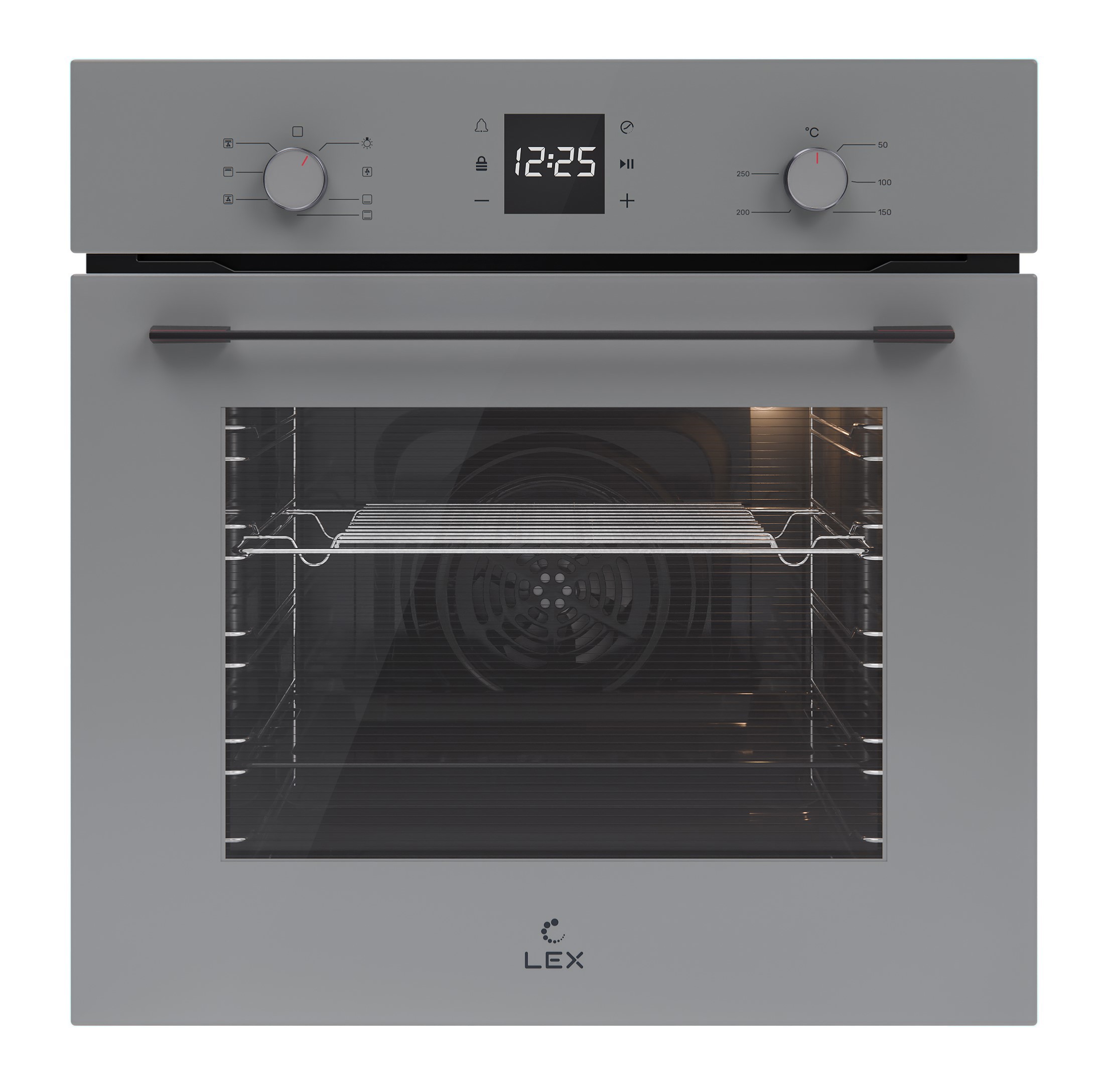 Изображение товара Духовой шкаф Lex EDM 076 GR встраиваемый, 60 л, 7 режимов, серый