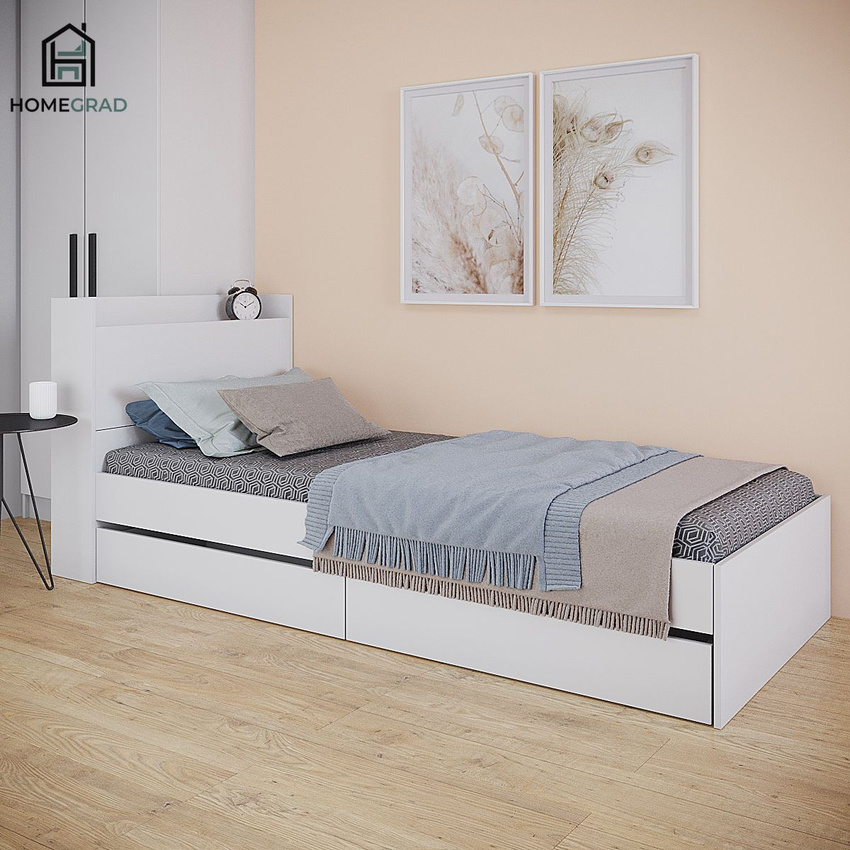 Изображение товара Кровать Homegrad ЦБ-00018011 белая с местом для хранения