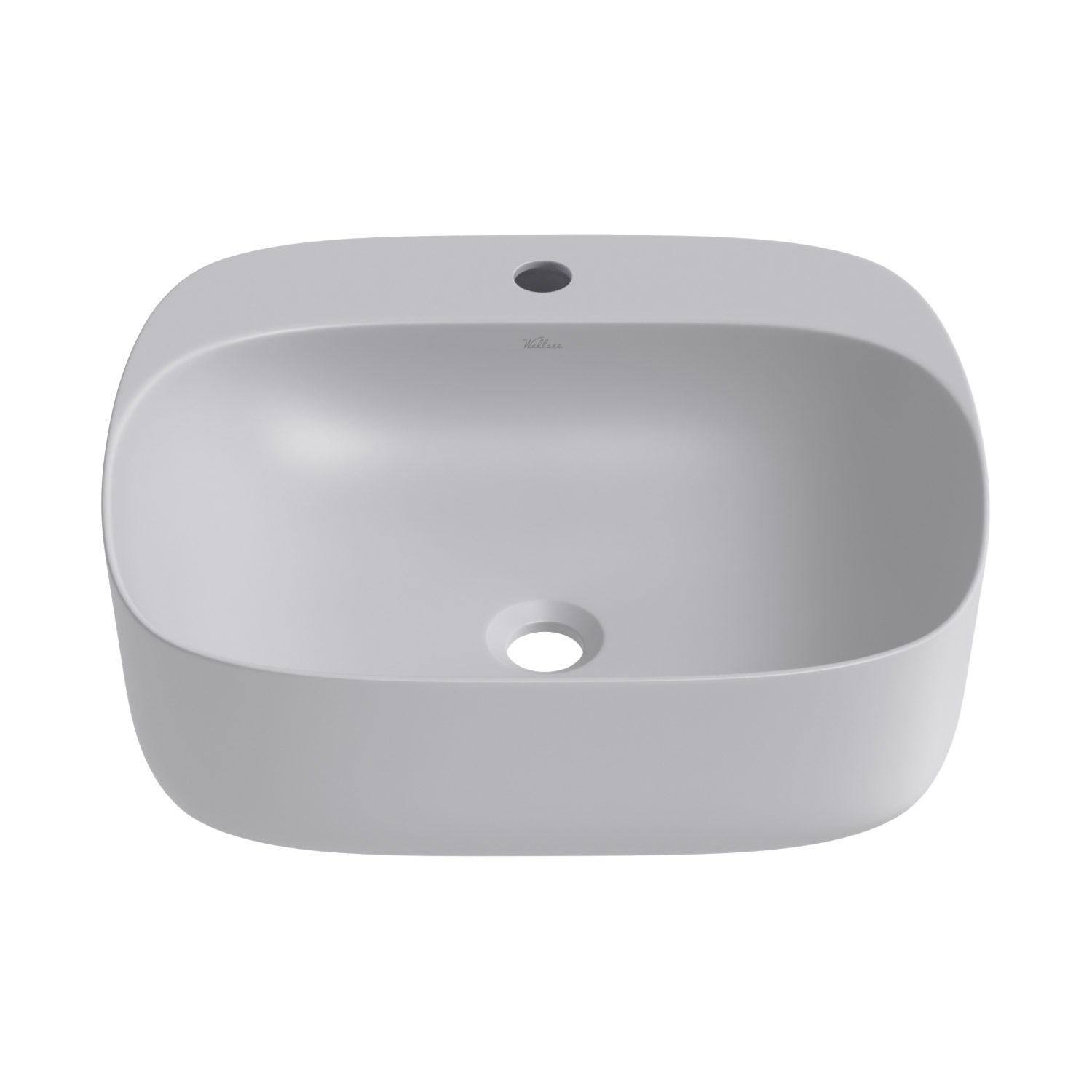 Изображение товара Раковина накладная для ванной Wellsee Ideal 50 см матовый серый