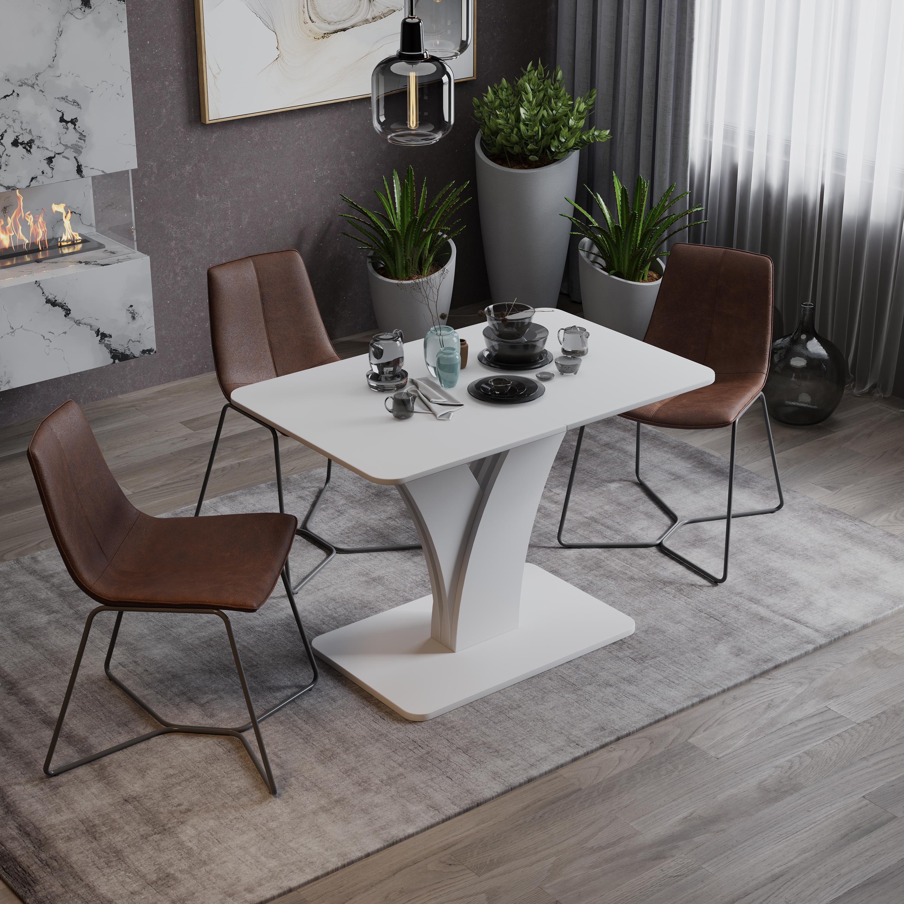 Изображение товара Стол кухонный ТриЯ 70x76 см ЛДСП цвет белый матовый