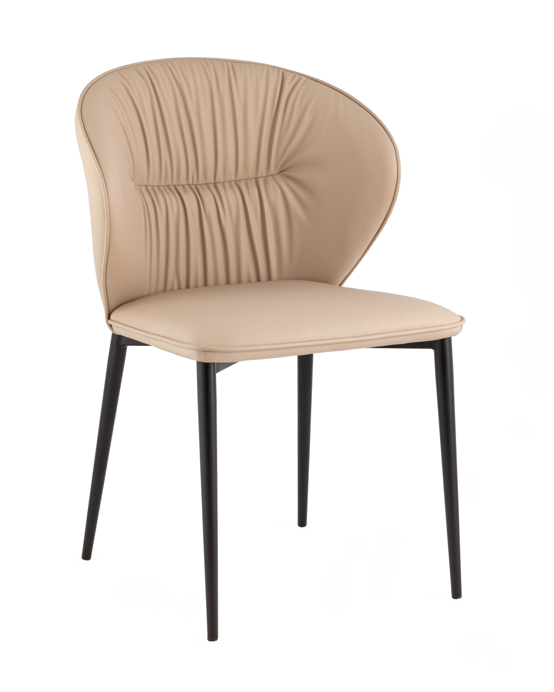 Изображение товара Стул Stool group Deia из эко кожи и металла, кремовый цвет, современный дизайн