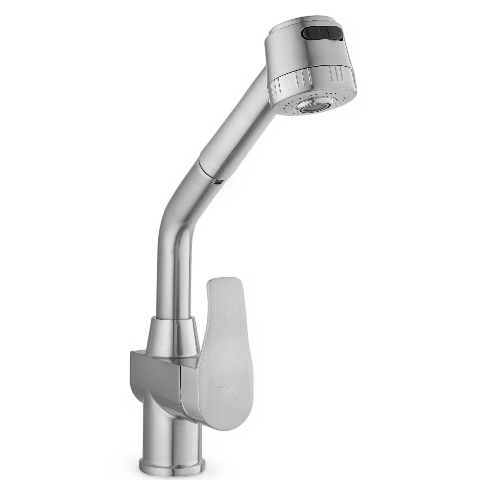 Изображение товара Смеситель для кухни Potato P907-1 28 см выдвижной излив цвет сатин