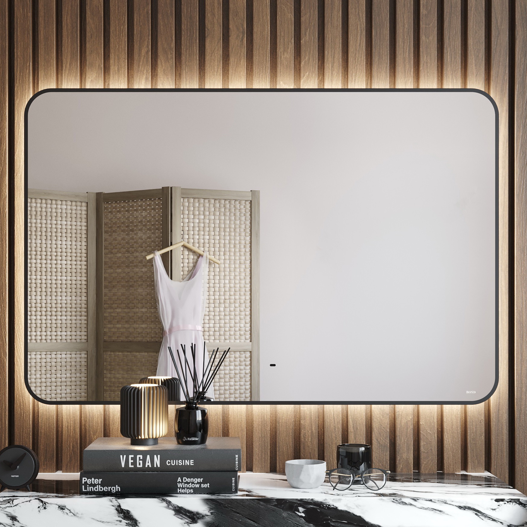 Изображение товара Зеркало для ванной с подсветкой Bond M35ZE-12080 120x80 см в стиле лофт