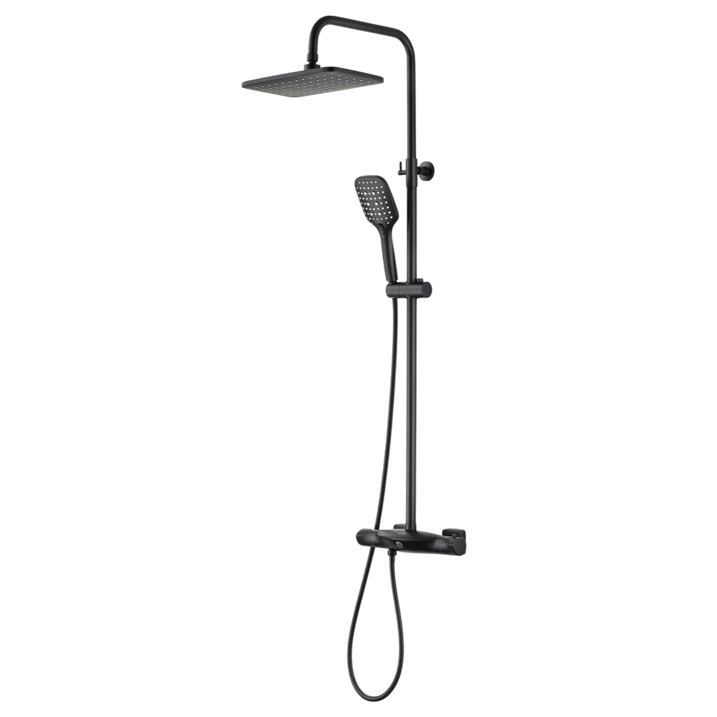 Изображение товара Душевая система BOND BLM079488 с термостатом тропическим душем и смесителем с изливом цвет черный