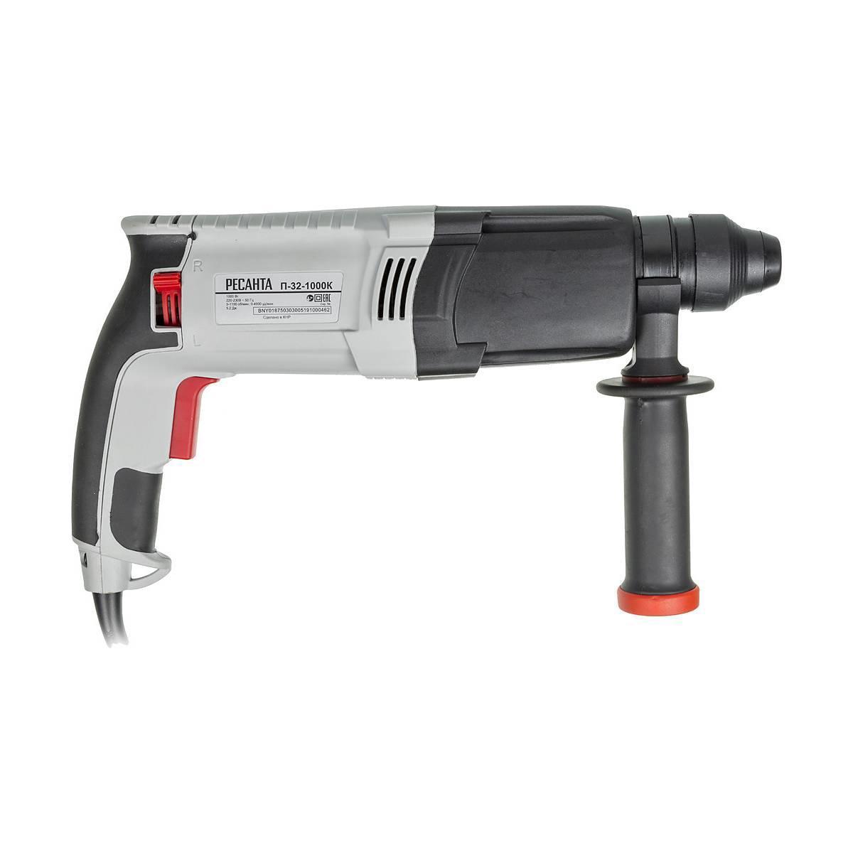 Изображение товара Перфоратор сетевой SDS Plus Ресанта П-32-1000К 00-00008646, 1000 Вт, 5.2 Дж
