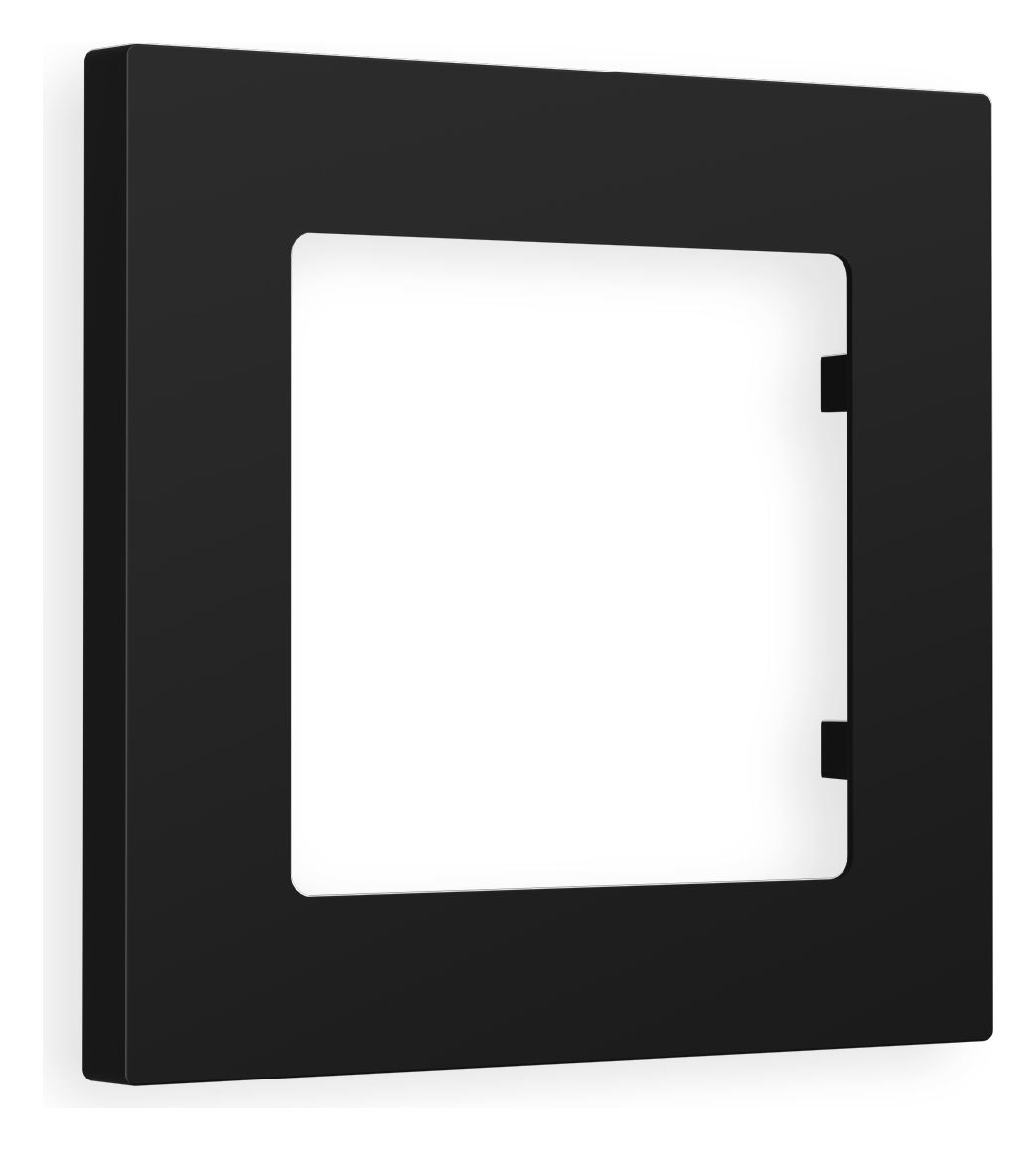 Изображение товара Рамка для розеток и выключателей Ambrella volt Alfa Techno AF220701 1 пост цвет черный матовый