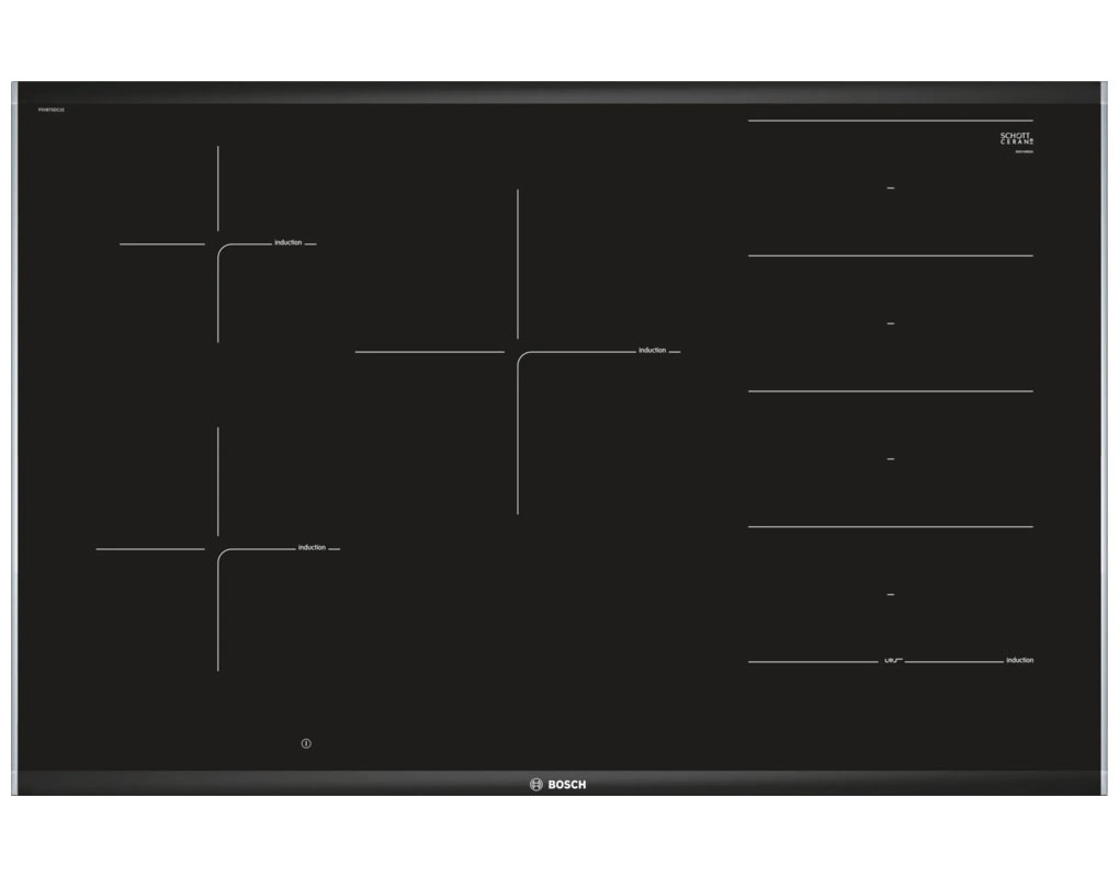 Изображение товара Электрическая варочная панель Bosch PXV875DC1E 81.6 см 5 конфорок черная