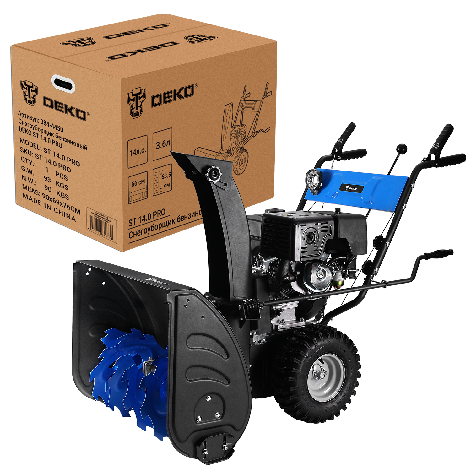 Изображение товара Снегоуборщик бензиновый DEKO ST 14.0 PRO 14 л.с.