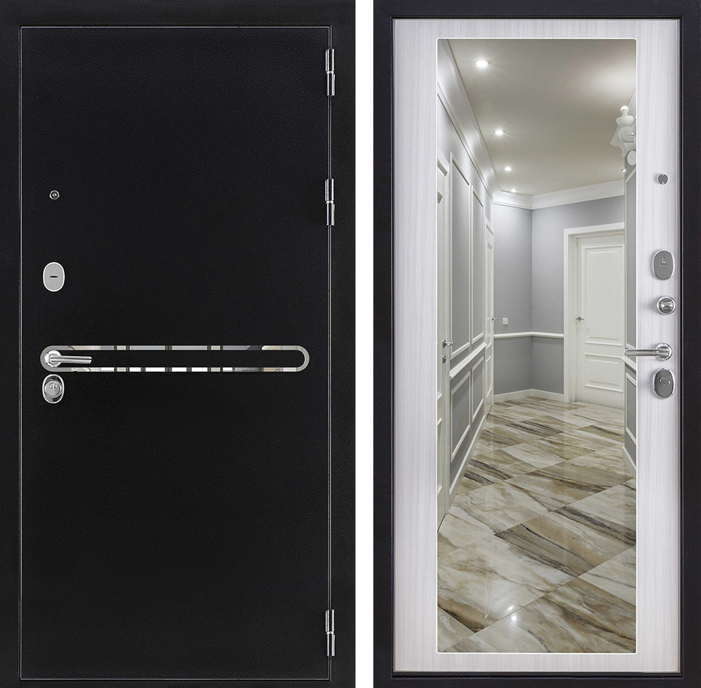 Изображение товара Входная дверь Регионов Президент S1Z с зеркалом и высокой безопасностью