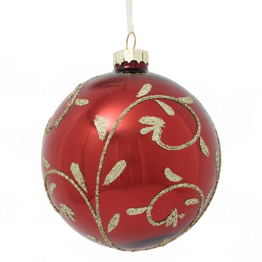 Изображение товара Елочный шар 746261 10 см стекло красный