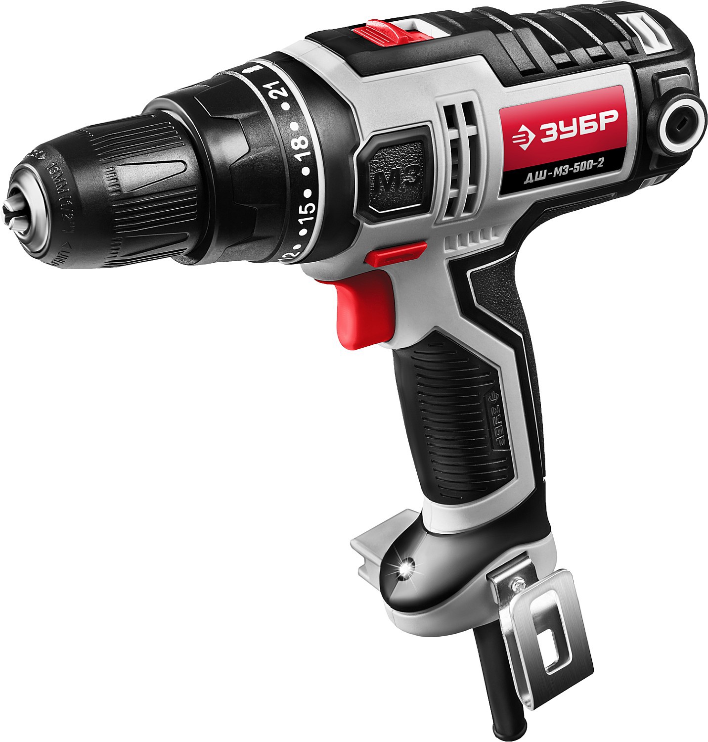 Изображение товара Дрель-шуруповерт сетевая Зубр ДШ-М3-500-2 500 Вт 2 скорости 25 мм