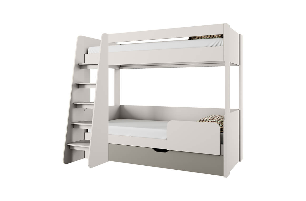 Изображение товара Кровать двухъярусная Anrex Modern 135.8x175.4x208.1 см ЛДСП цвет белый