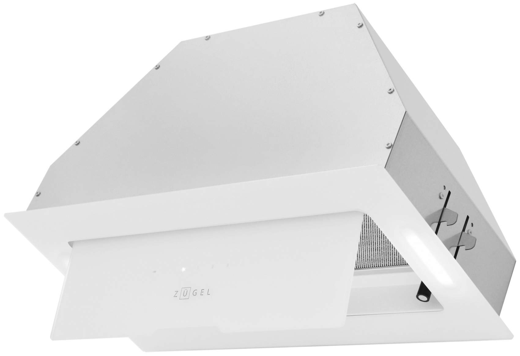 Изображение товара Встраиваемая кухонная вытяжка Zugel ZHI524GW белая 52 см мощная и функциональная