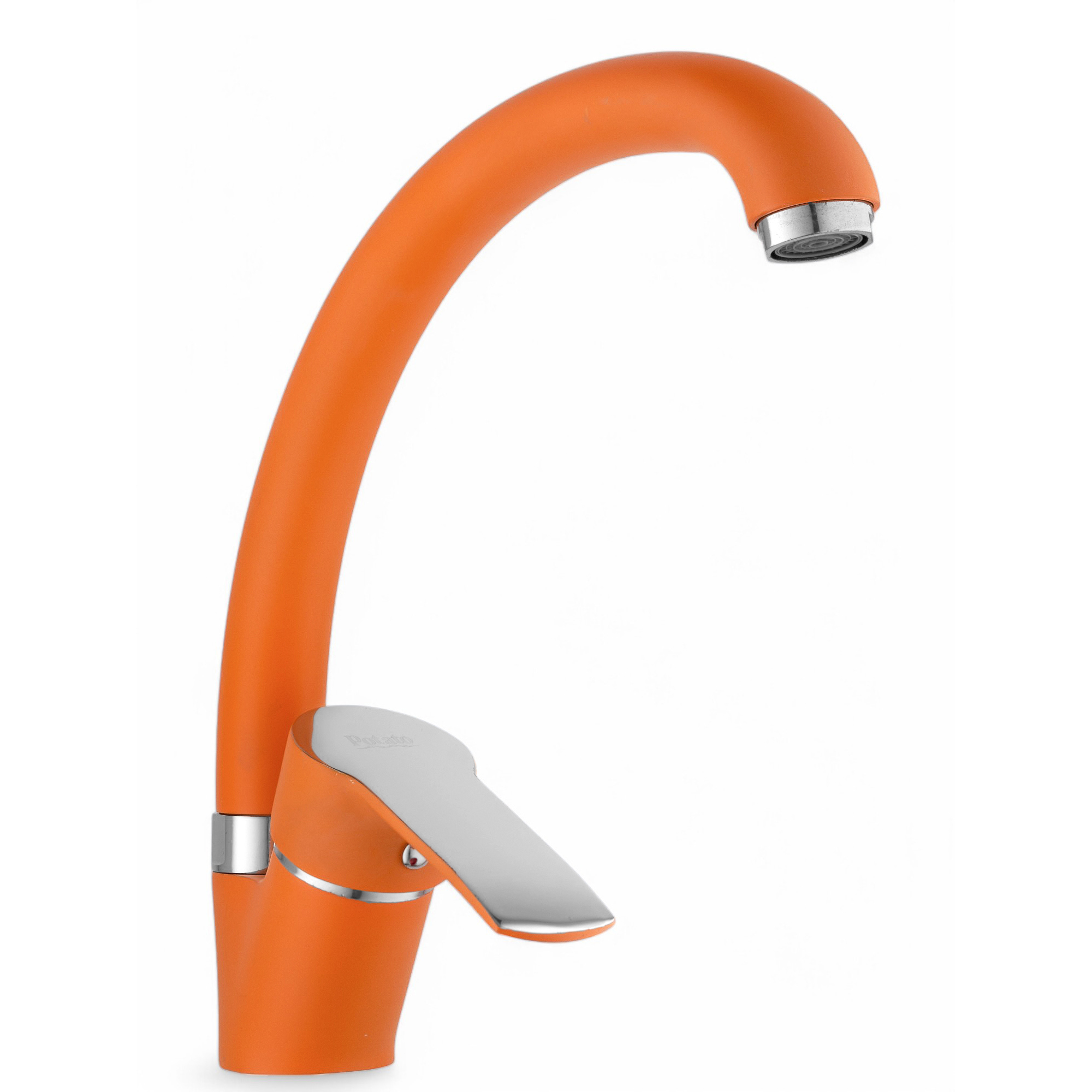 Изображение товара Смеситель для кухни Potato P59237-10 19 см поворотный излив цвет оранжевый