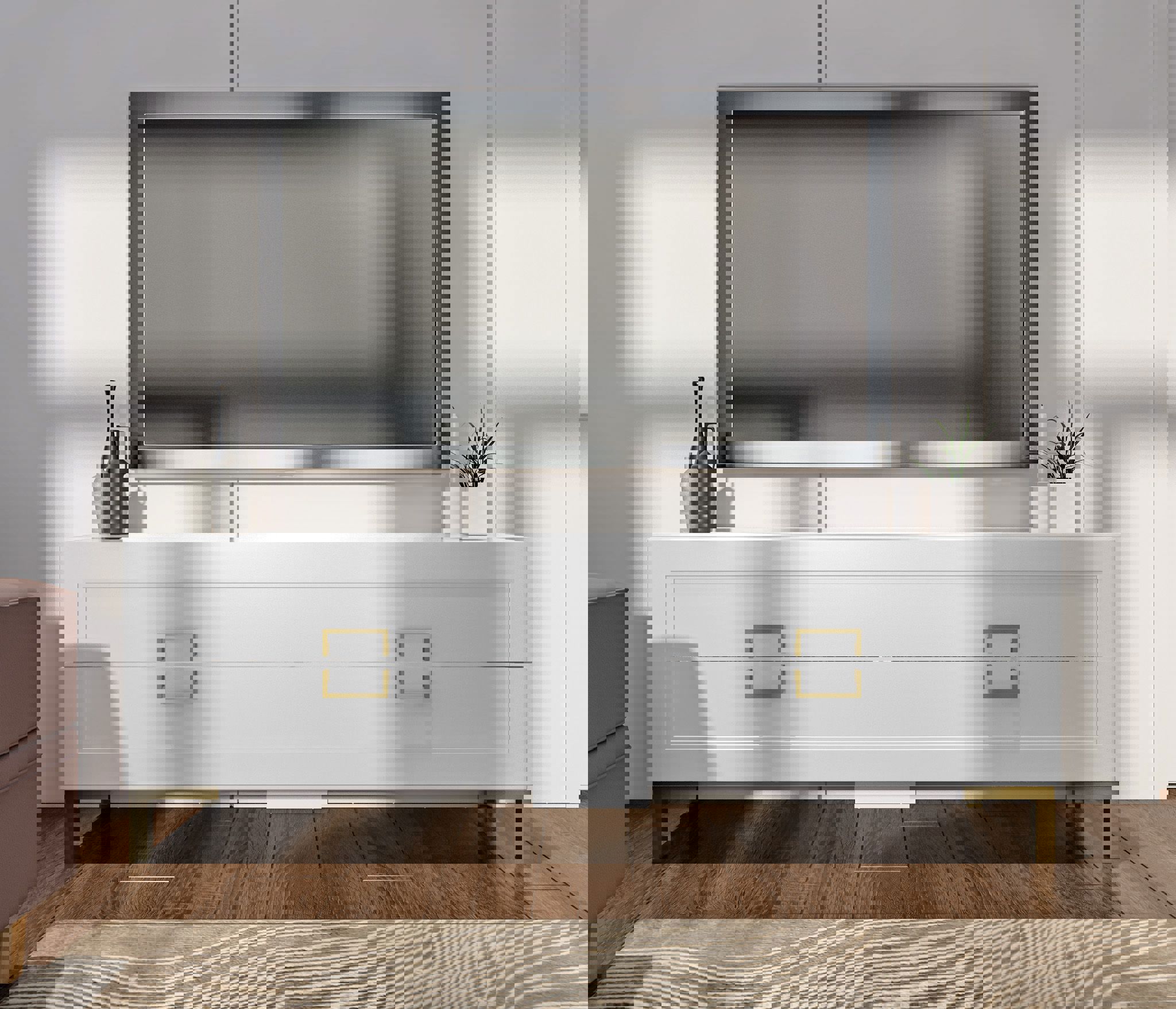 Изображение товара Тумба под ТВ Столплит Ассоль 3433 белая с двумя ящиками