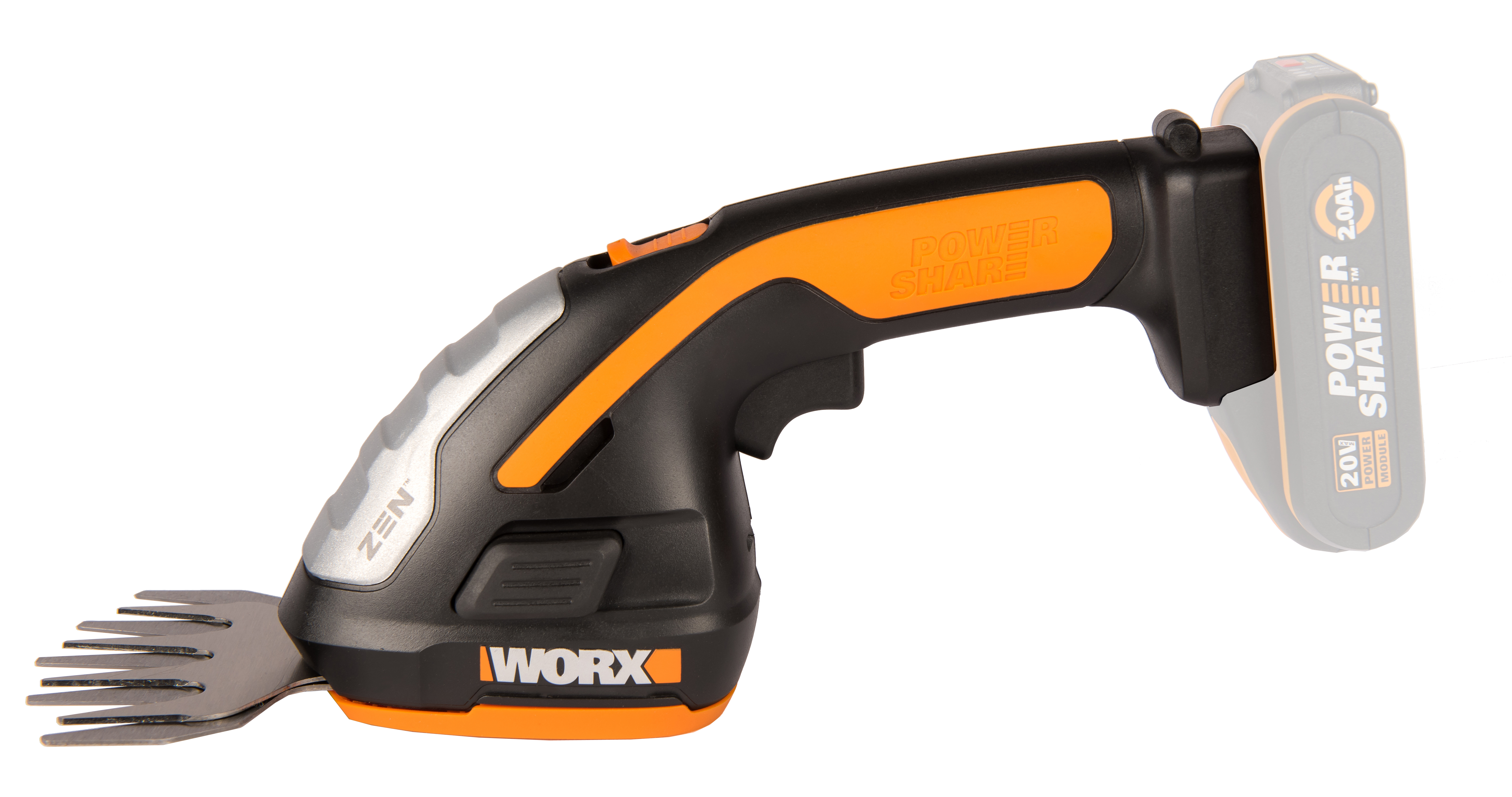 Изображение товара Аккумуляторные ножницы Worx WG801E.9 для травы и кустарников 20 В