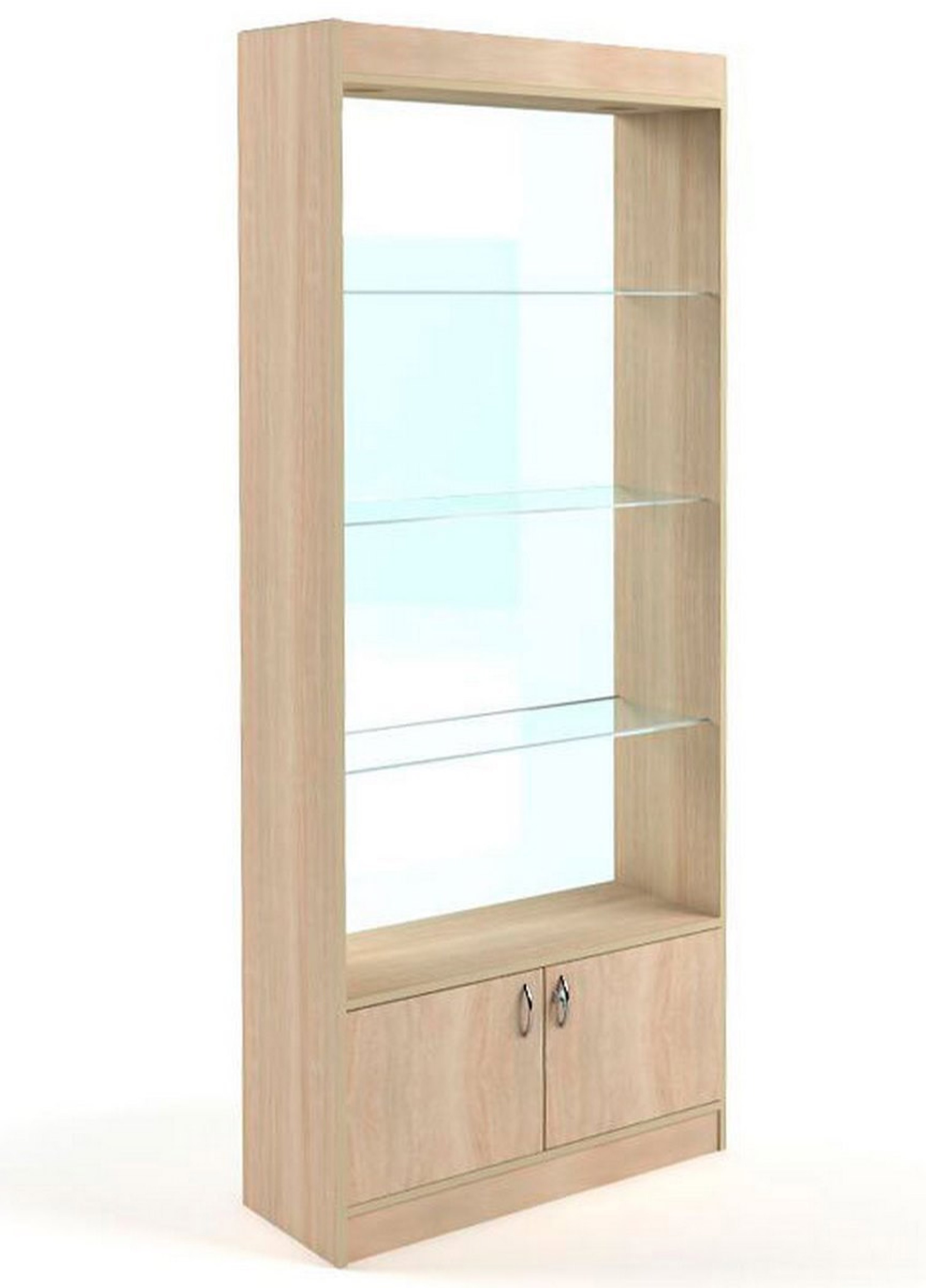 Изображение товара Шкаф-витрина 85x200 см с накопителем Универсал №62-С, Дуб-сонома